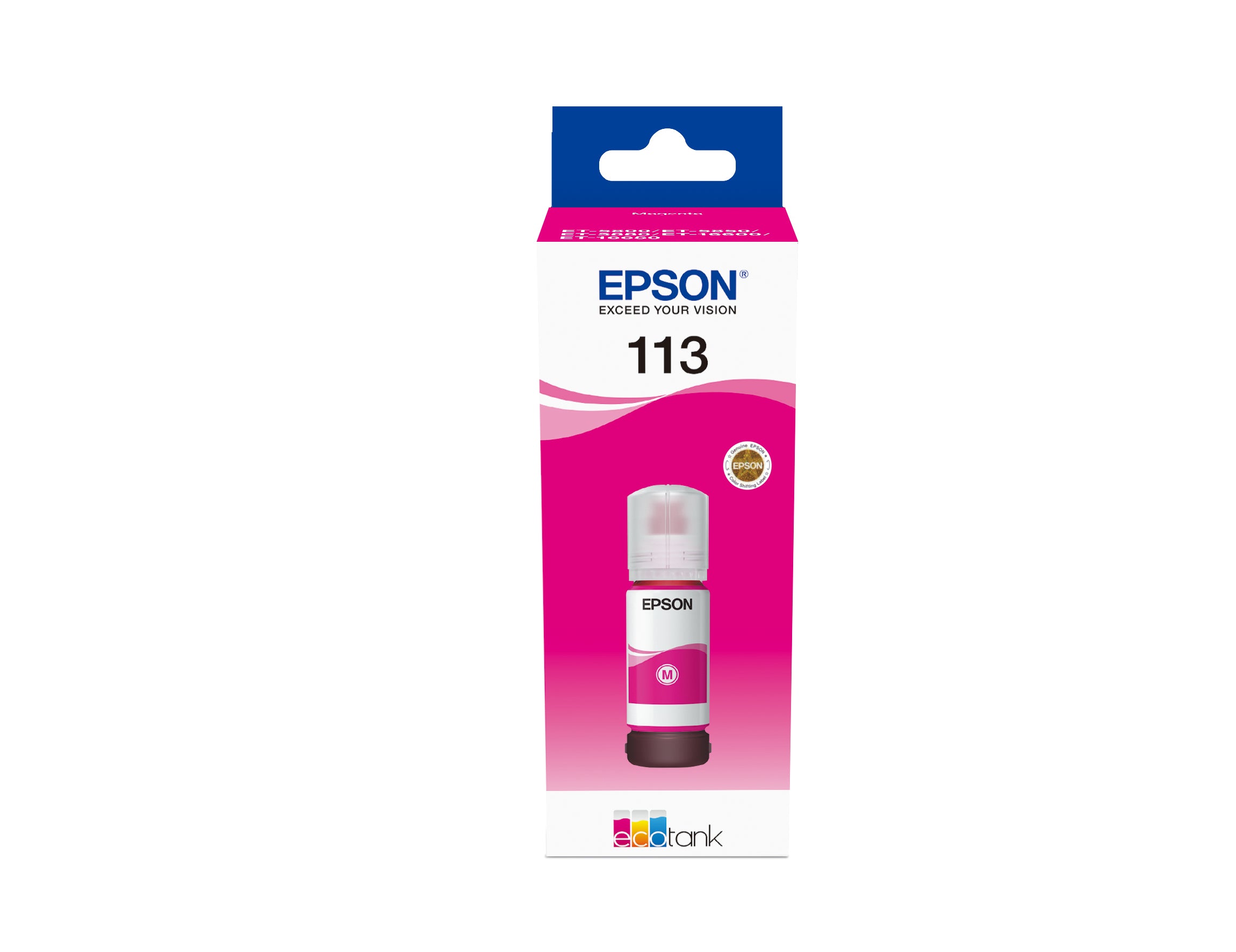 EPSON 2LB 113 EcoTank Pigment Magenta ink bottle