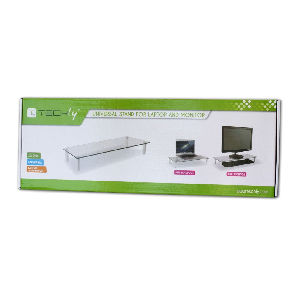 Techly ICA-MS 461 Support de moniteur pour bureau en verre