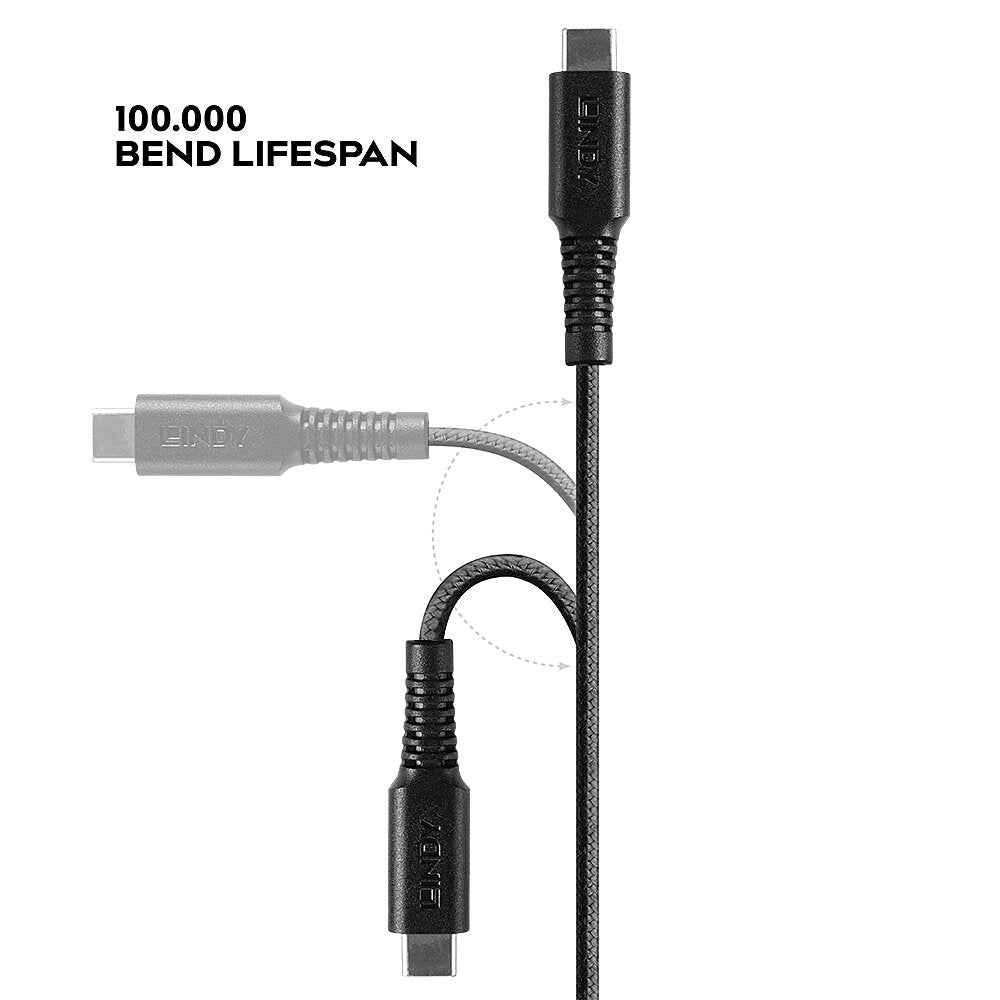 LINDY 1m reinforced USB Type C to Lightning charging Cable