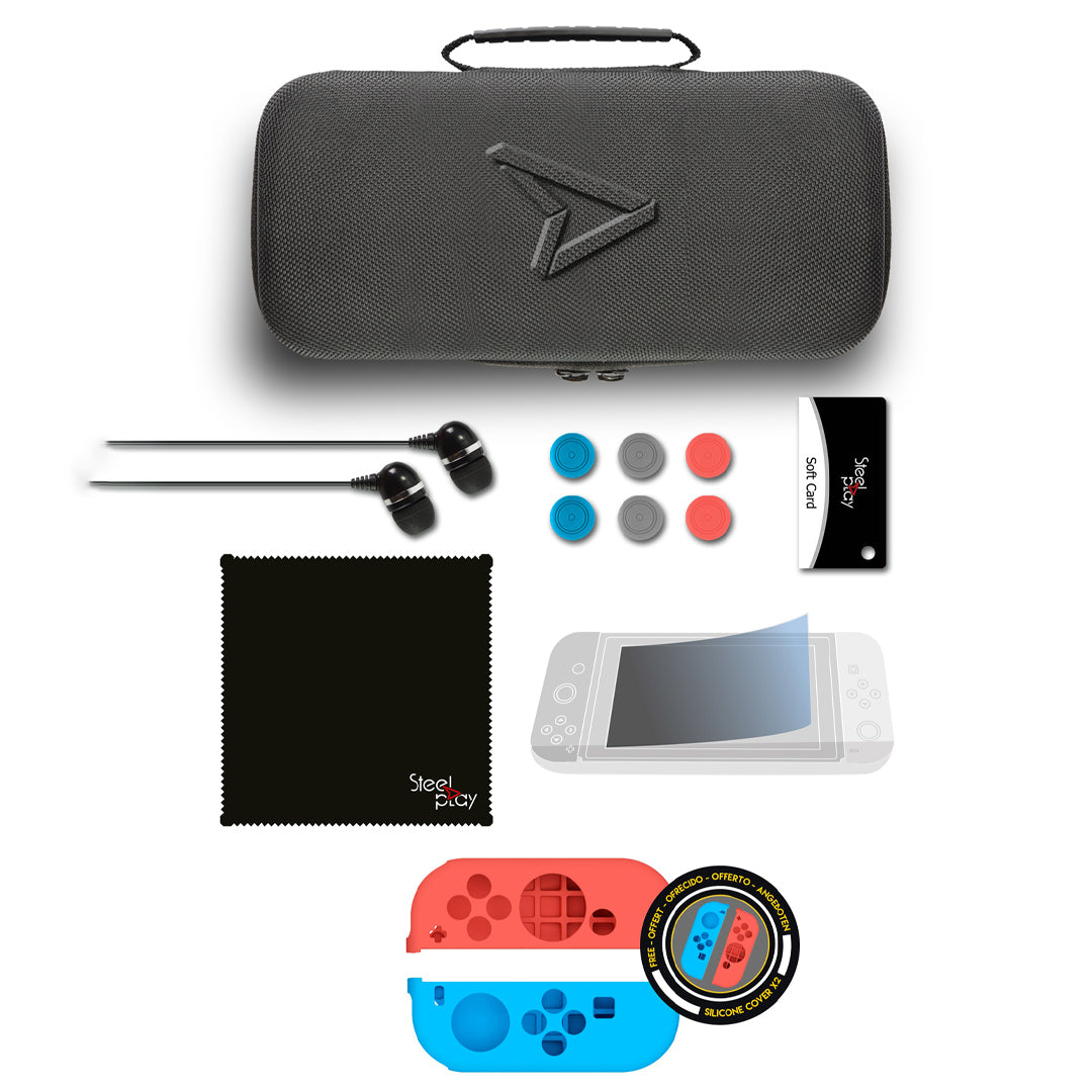 LEXIP X STEELPLAY Kit Carry & Protect 11 en 1 SWITCH + 2 Housses Manettes Offertes