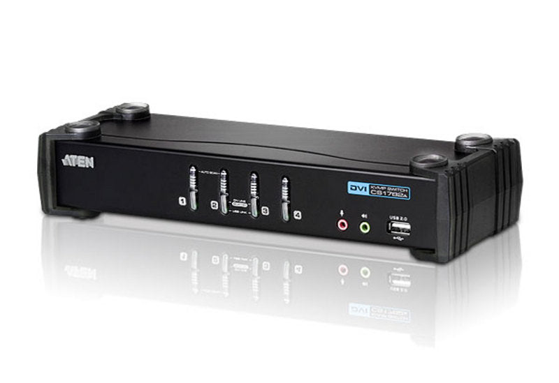 ATEN CS1764A-AT-G commutateur écran, clavier et souris Noir