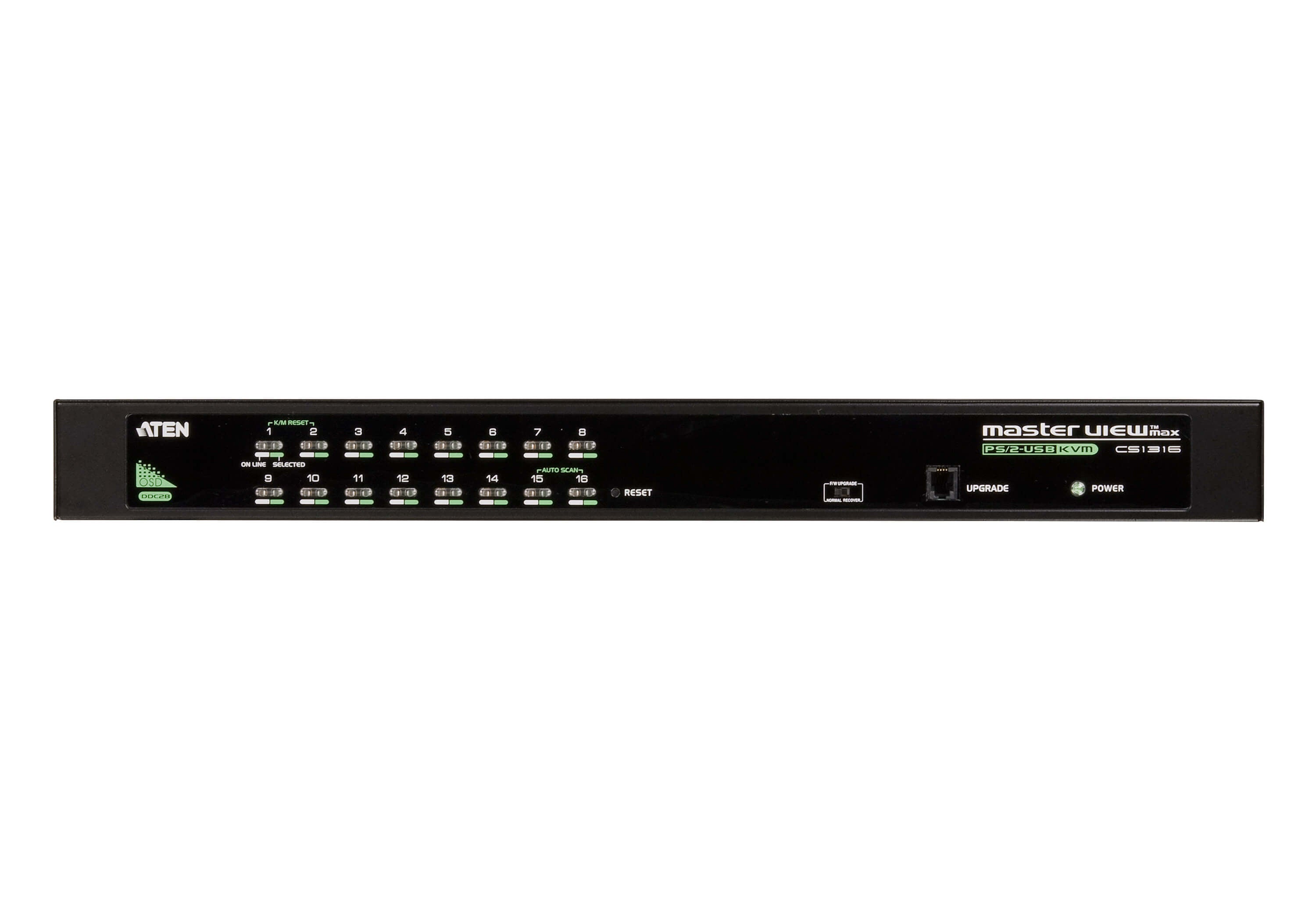 ATEN CS1316-AT-G commutateur écran, clavier et souris Grille de montage Noir