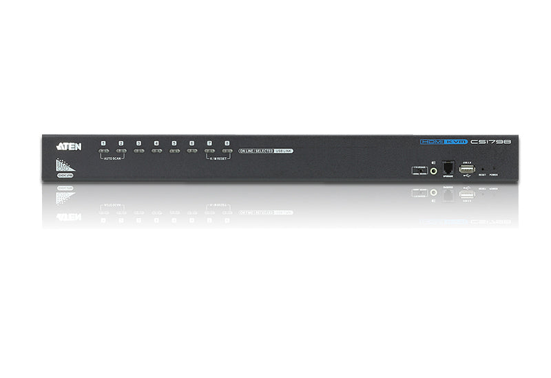 ATEN CS1798-AT-G commutateur écran, clavier et souris Noir