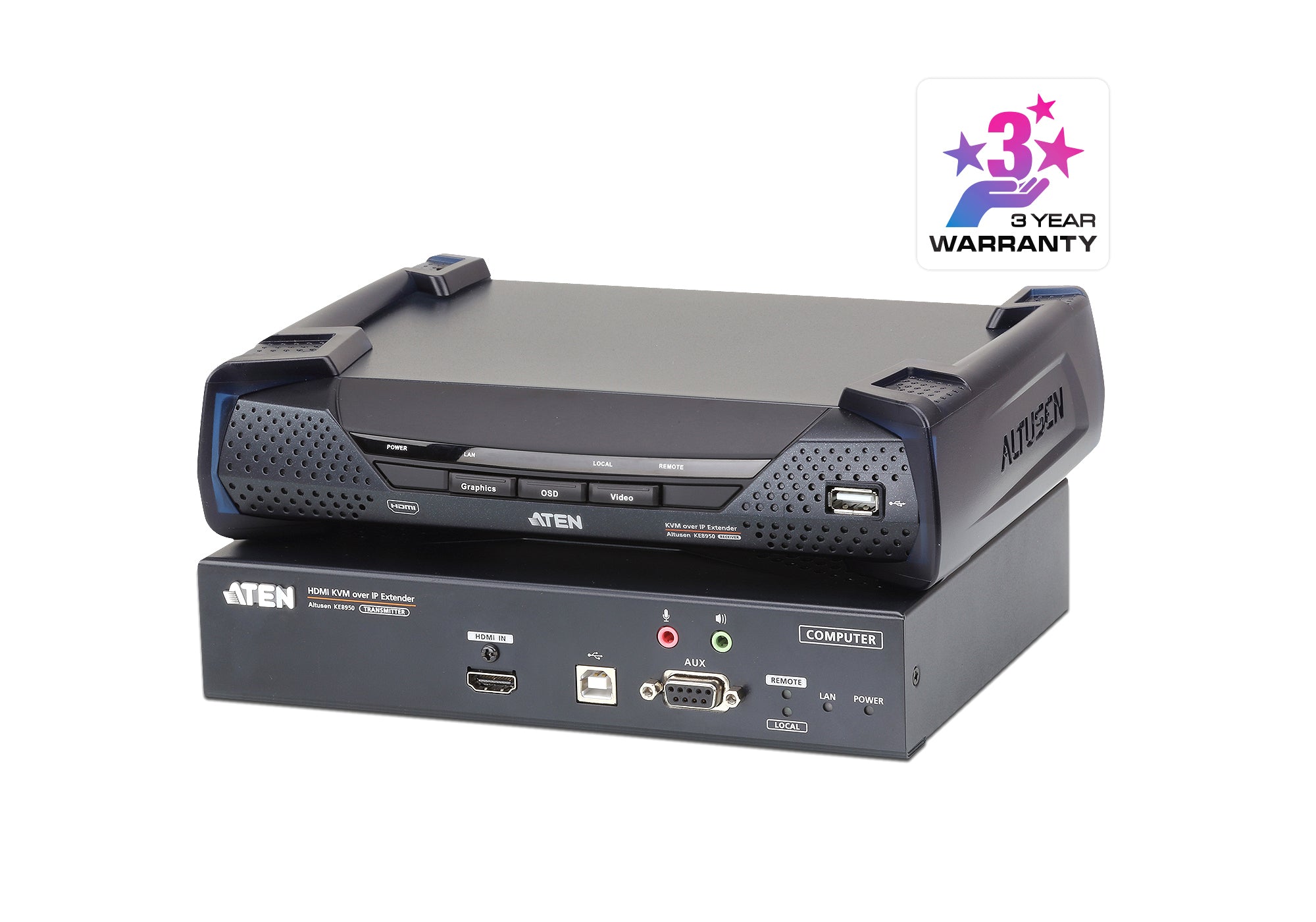Aten KE8950 Contrôle à distance KVM HDMI 4k/USB sur IP & Fibre