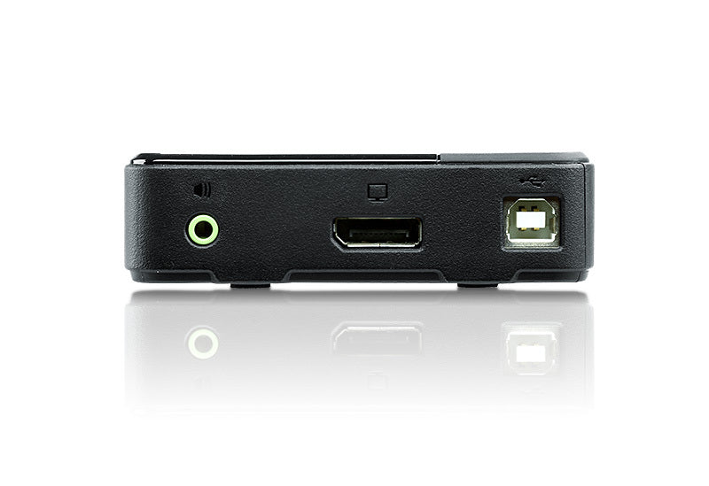 Commutateur KVM DisplayPort/audio USB 2 ports (4K pris en charge et câbles inclus) - 4096 x 2160 pixels - 4K Ultra HD - 2,18 W - Noir