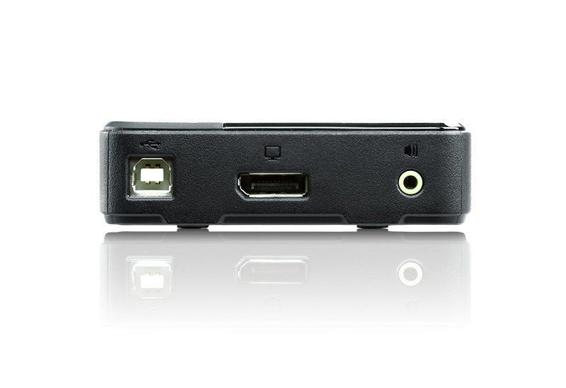 Commutateur KVM DisplayPort/audio USB 2 ports (4K pris en charge et câbles inclus) - 4096 x 2160 pixels - 4K Ultra HD - 2,18 W - Noir