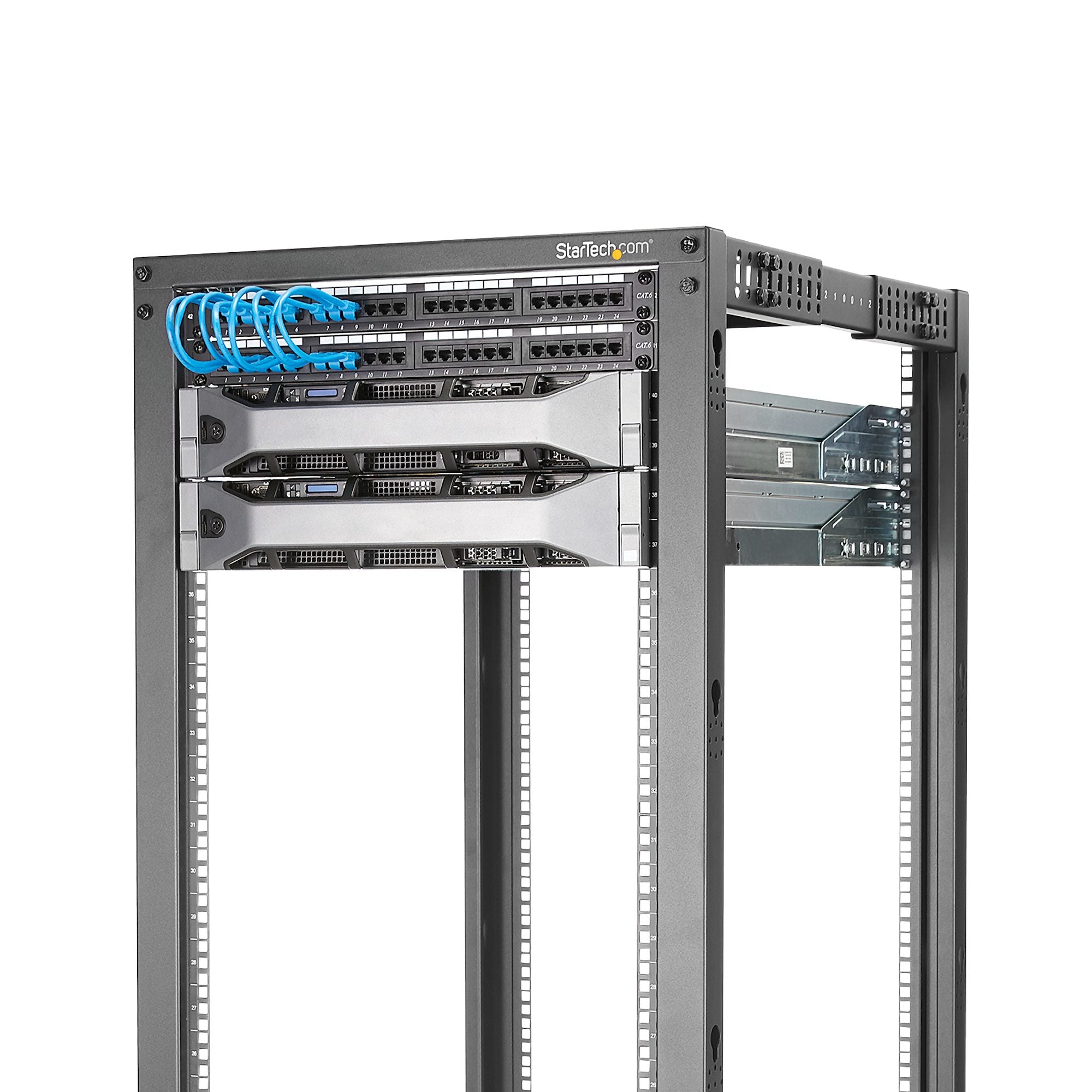 25U Adjustable Depth 4 Post Server Rack