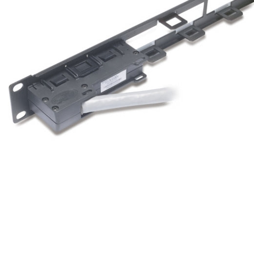 APC Data Distribution 1U Panel Holds 4 each Data Distribution Cables for a Total of 24 Ports