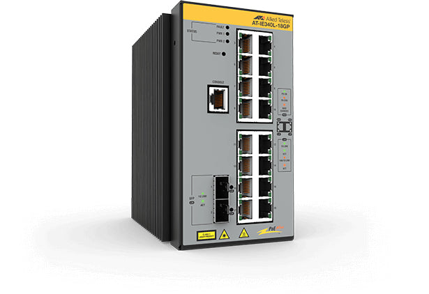 ALLIED L3 Industrial Ethernet Switch 16x 10/100/1000-T PoE+ 2x SFP Ports as only 1000M speed to be supported