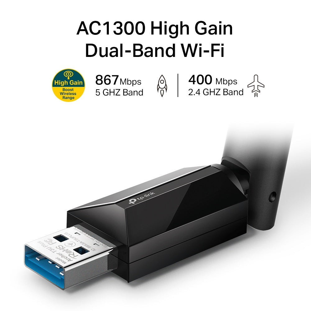 TP-LINK AC1300 High Gain Wi-Fi Dual Band USB Adapter