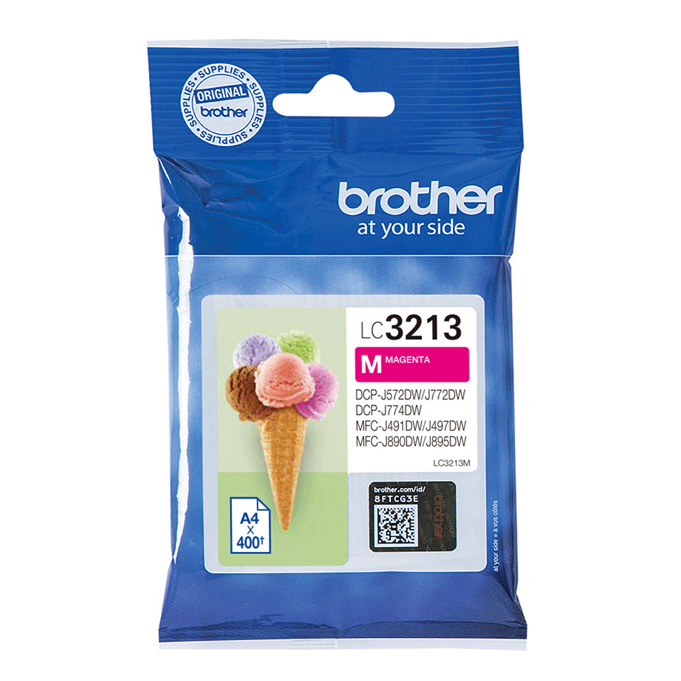BROTHER LC3213M 400-page high-capacity magenta ink cartridge