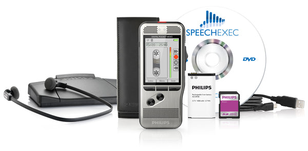 PHILIPS kit DPM7700 + Pocket-Mémo 7200 et le kit de transcription LFH7177