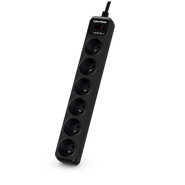 CyberPower B0620SC0-FR parasurtenseur Noir 6 prise(s) CA 200 - 250 V 1,8 m