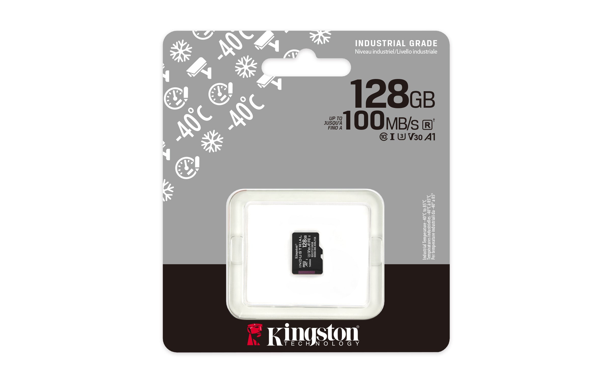 KINGSTON Pack unique microSDXC Industrial C10 A1 pSLC de 128Go sans adaptateur