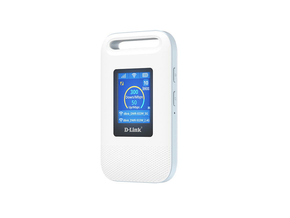 D-LINK Hotspot mobile sur batterie 4G LTE Cat. 6 AX600 avec écran LCD