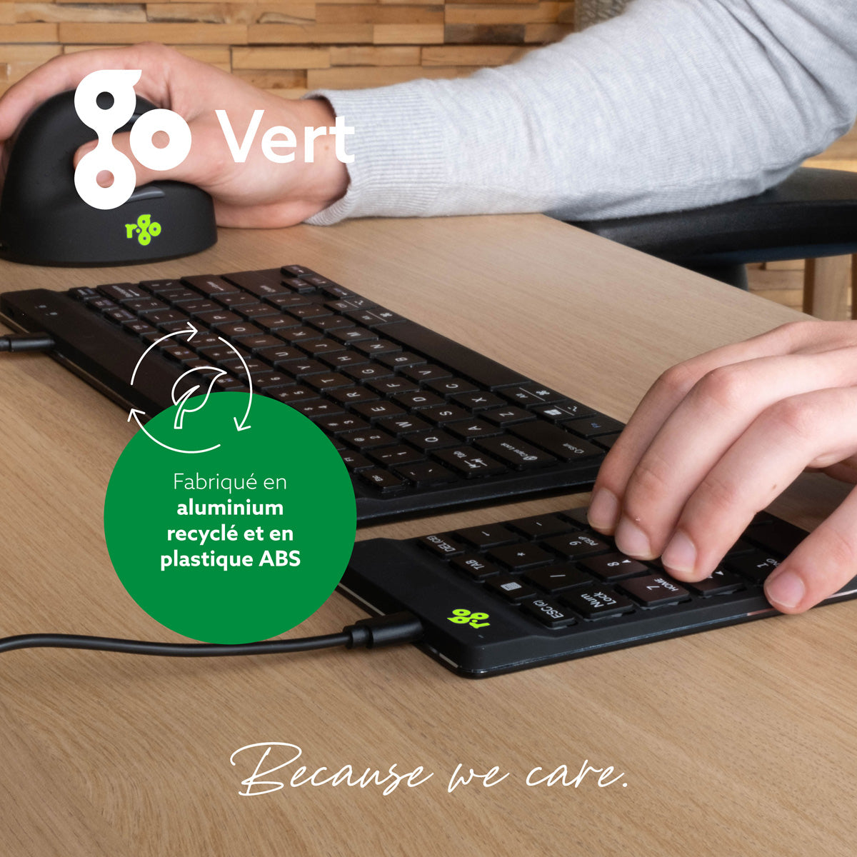 R-GO TOOLS Pavé numérique Numpad Break, filaire noir