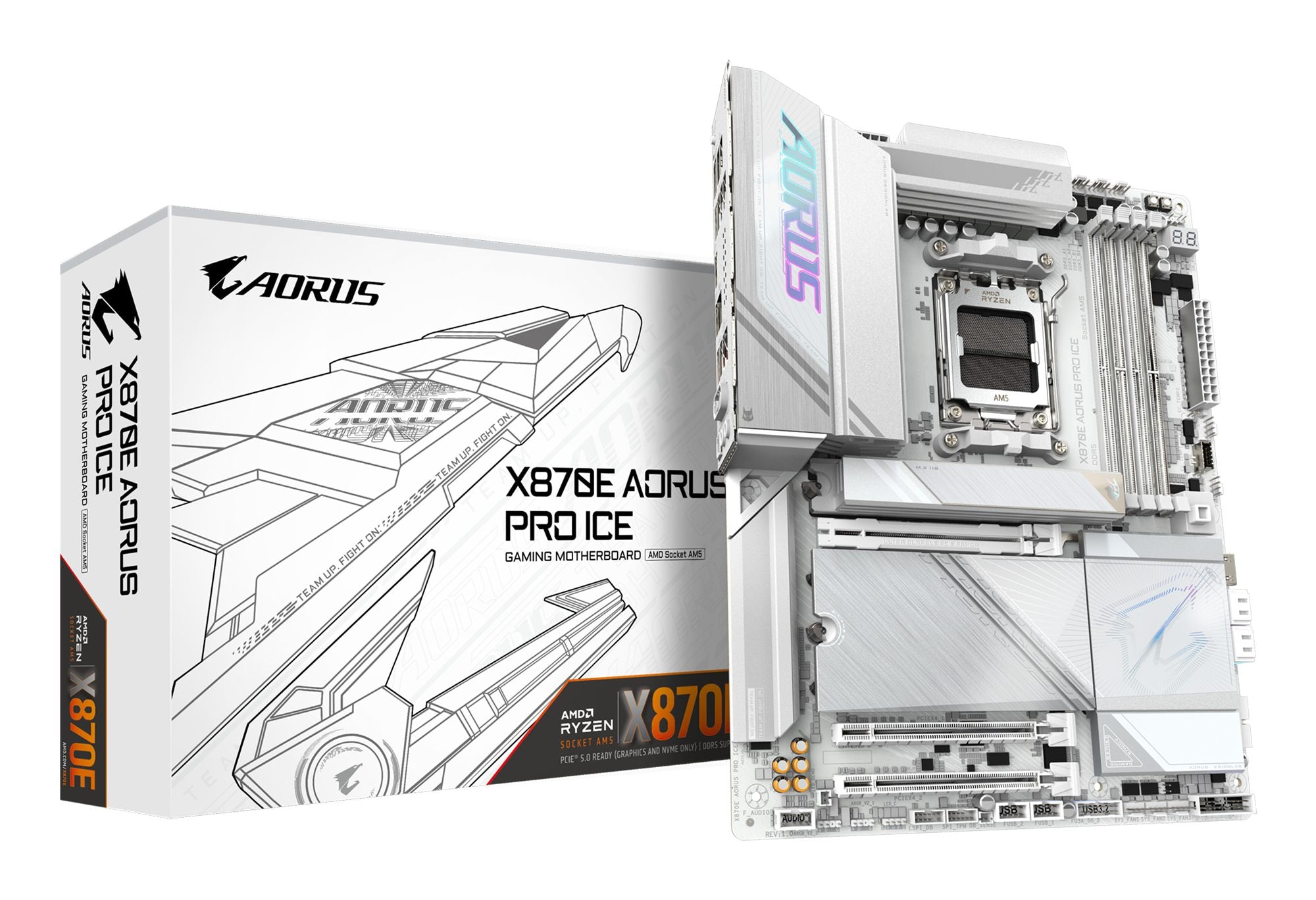 GIGABYTE X870E AORUS PRO ICE carte mere AMD X870E Emplacement AM5 ATX