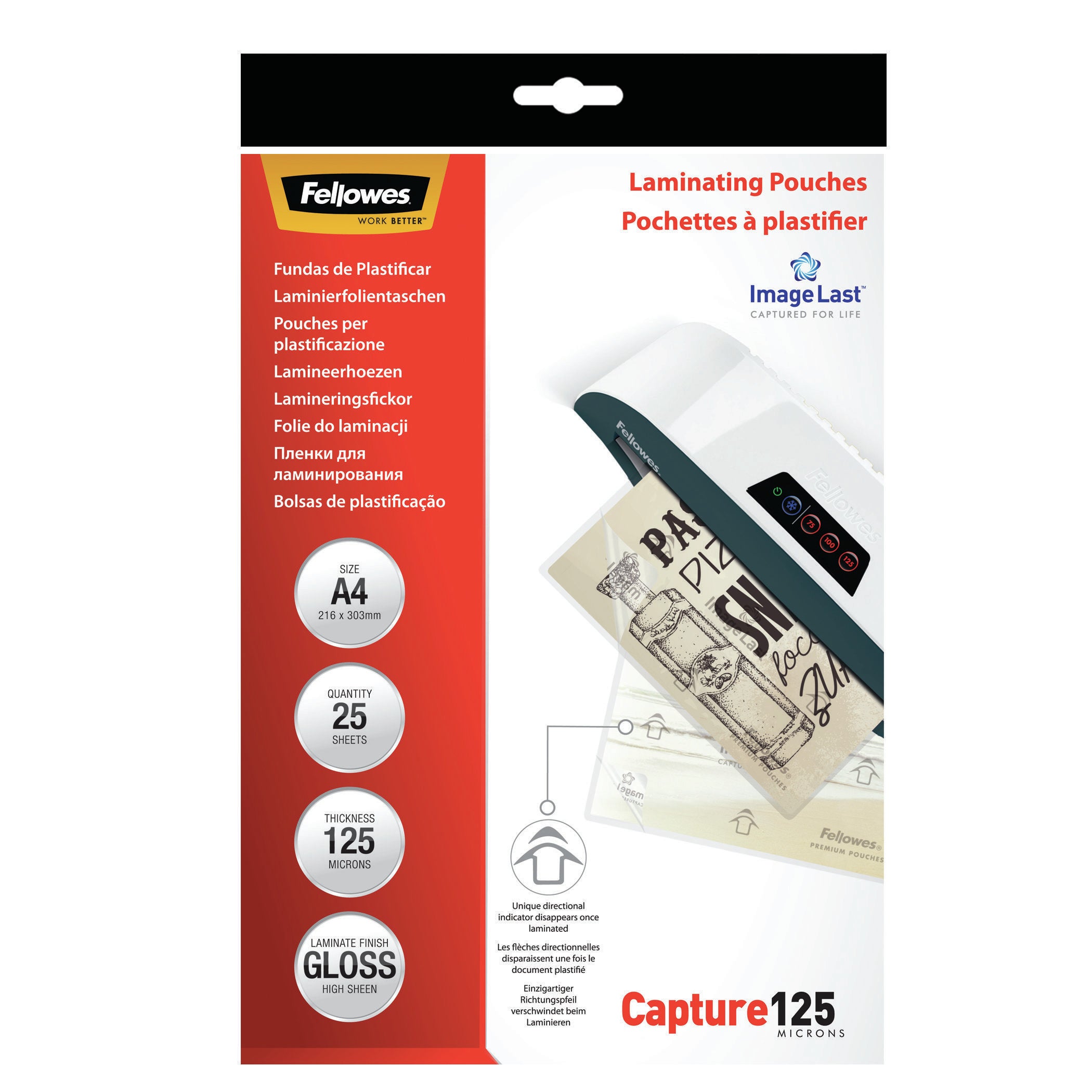 FELLOWES IL POCHETTES A4 125 MICRONS X 25