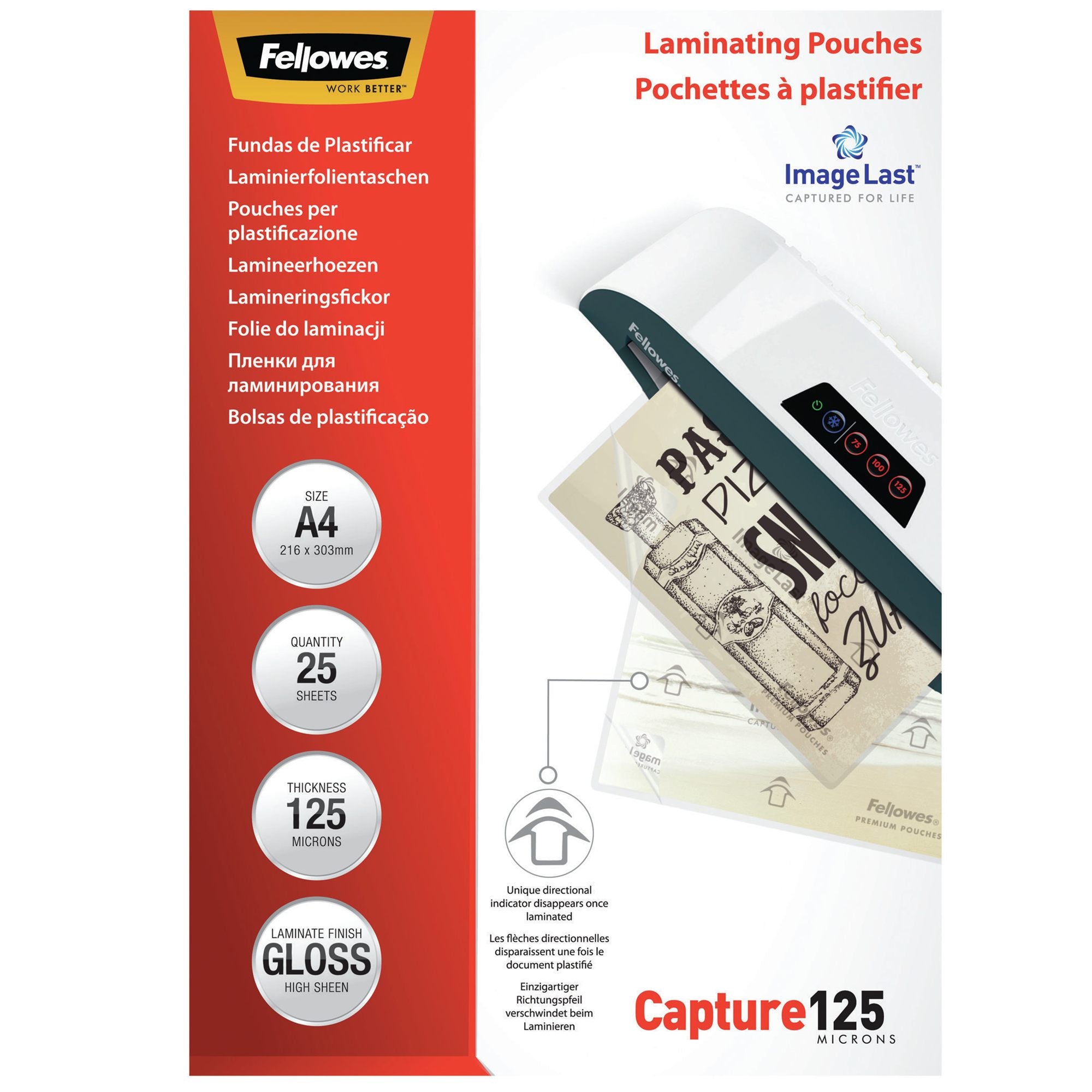 FELLOWES IL POCHETTES A4 125 MICRONS X 25
