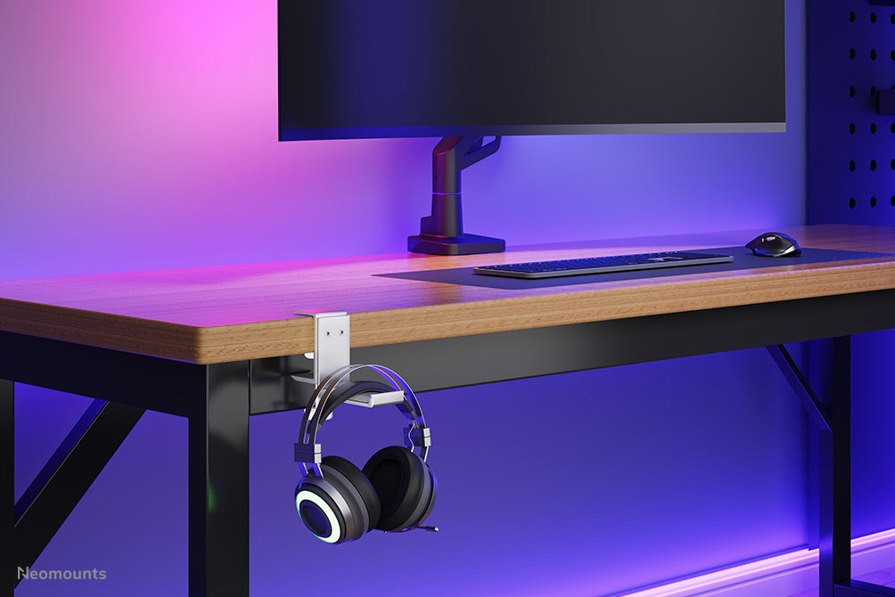 NEOMOUNTS Headphone Holder Clamp mounted aluminum
