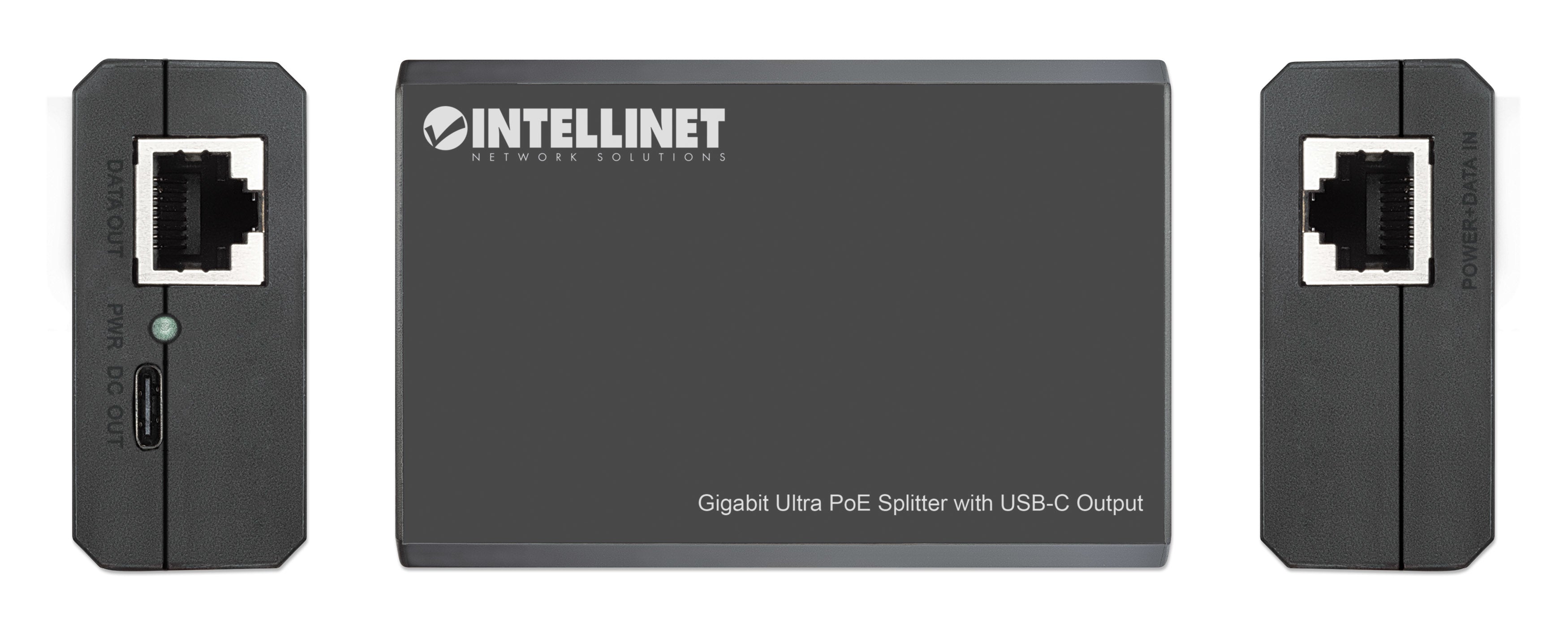 Intellinet 561693 séparateur voix-données Connexion Ethernet, supportant l'alimentation via ce port (PoE) Noir