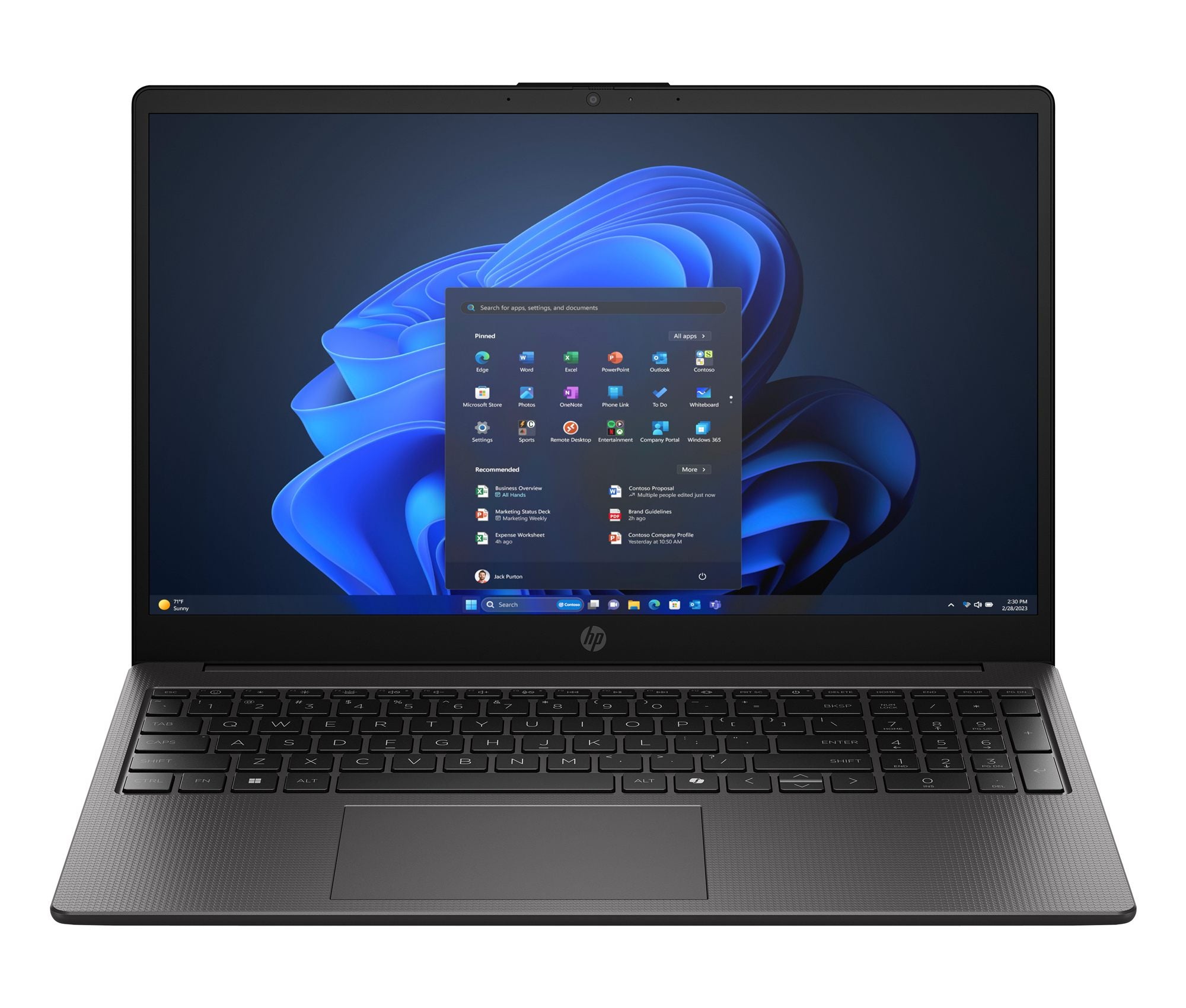 HP 250R G10 Intel Core 3 100U 15.6p FHD 8Go DDR5 512Go SSD ax+BT 3C Batt UMA W11P 1/1/0