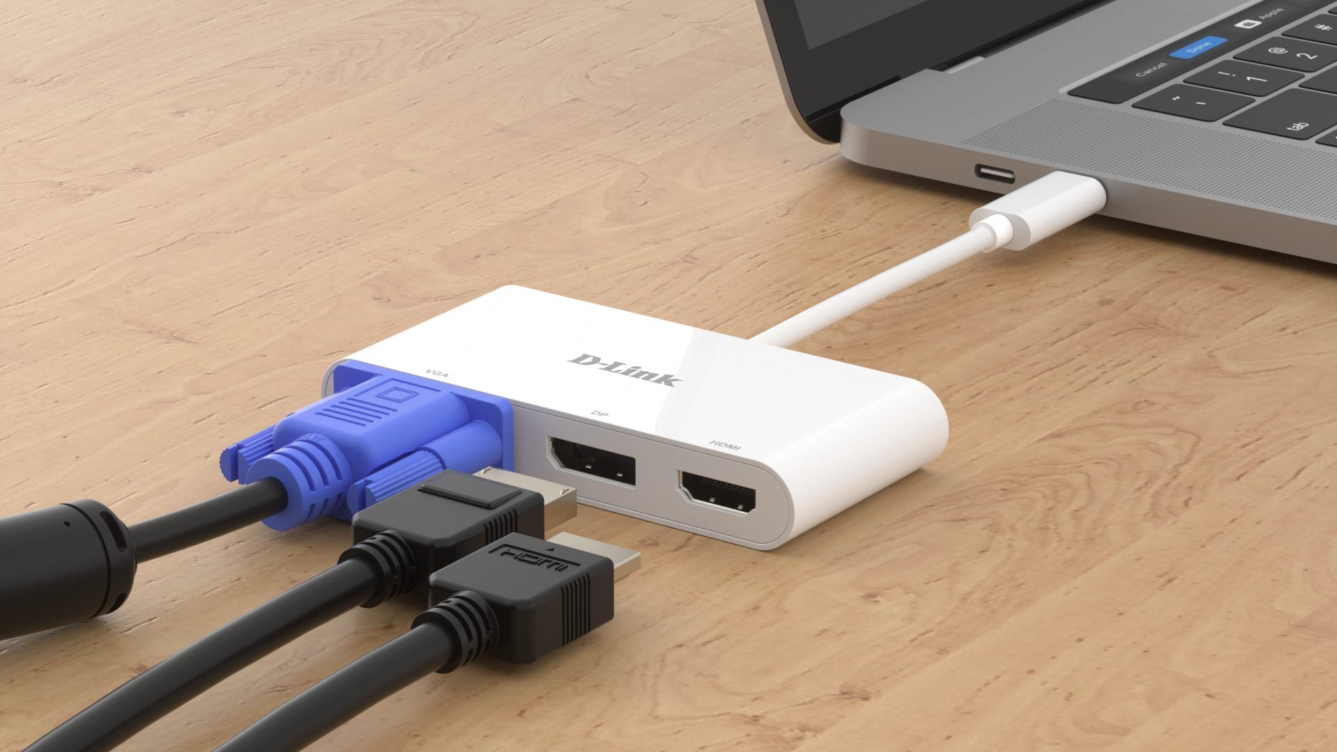 D-LINK USB-C 3-en-1 Adapter