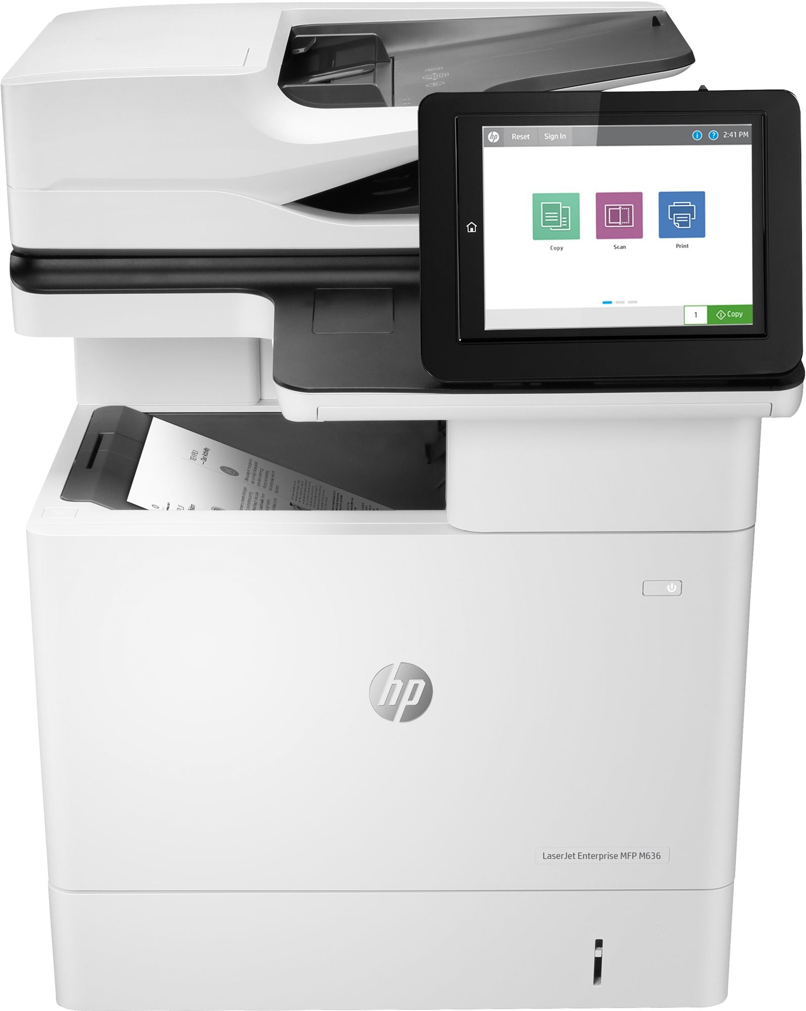 HP LaserJet Enterprise MFP M636fh MFP Mono laser 216x864mm A4 71ppm Copy 71ppm Print 650sheets USB LAN