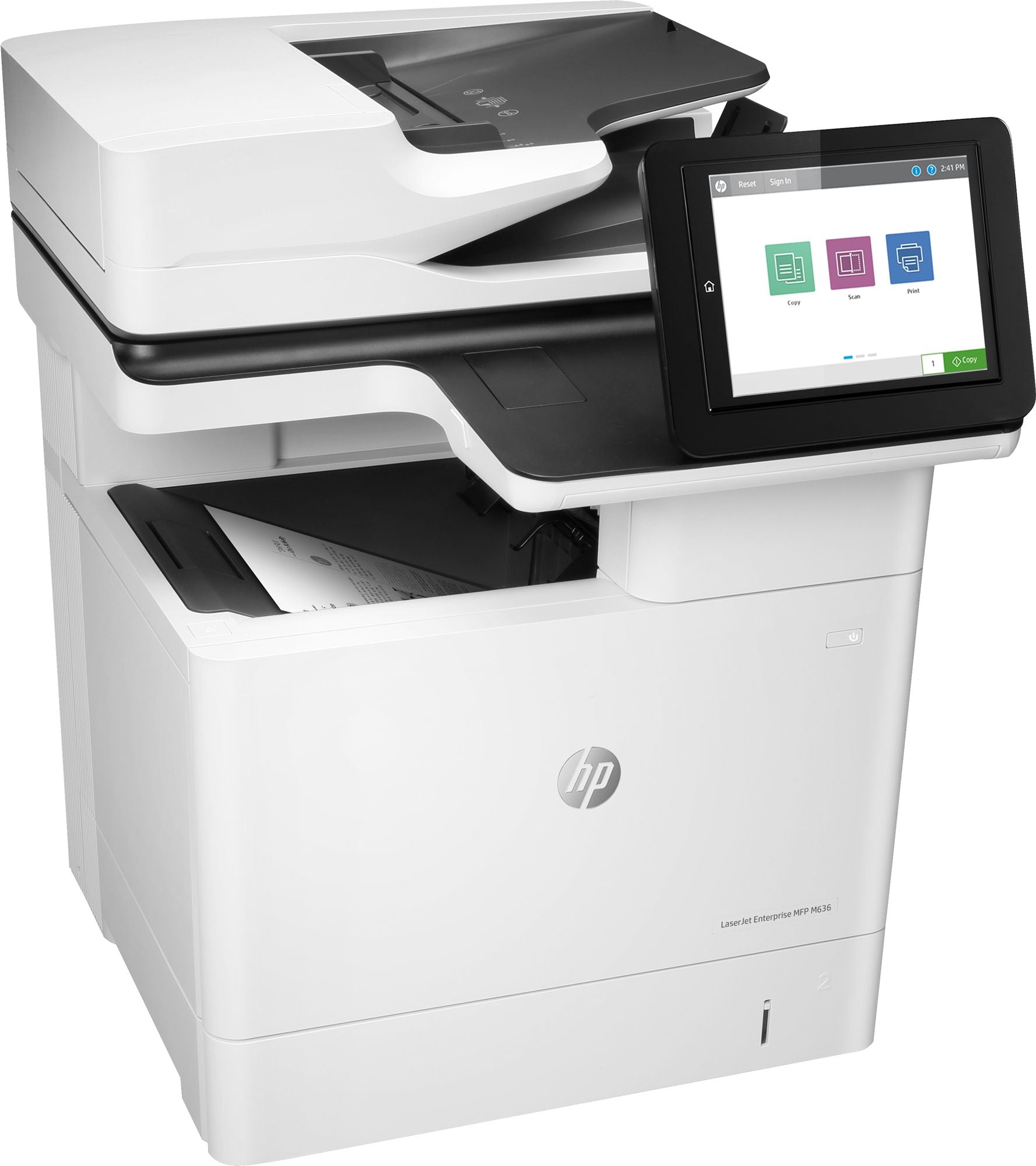 HP LaserJet Enterprise MFP M636fh MFP Mono laser 216x864mm A4 71ppm Copy 71ppm Print 650sheets USB LAN