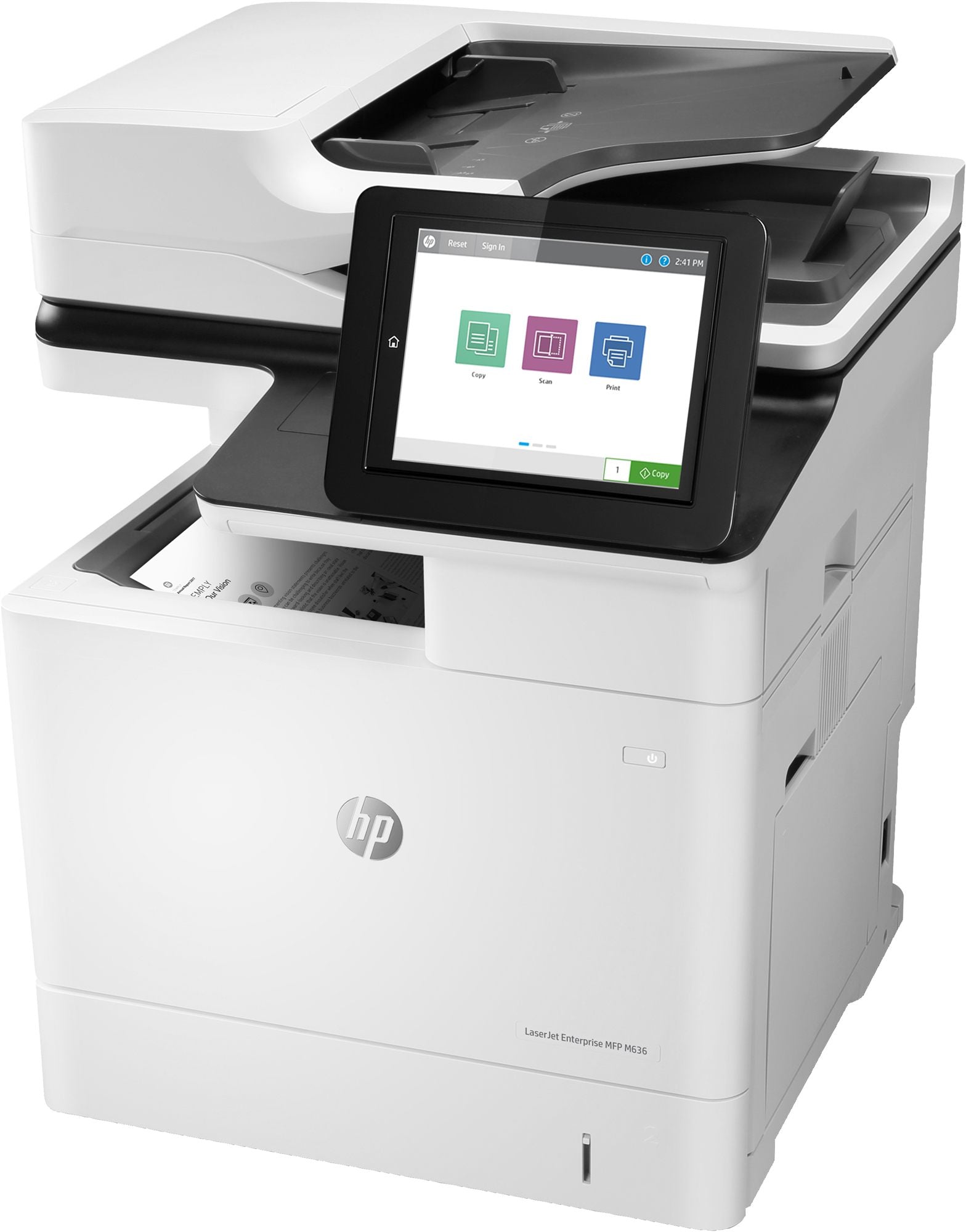 HP LaserJet Enterprise MFP M636fh MFP Mono laser 216x864mm A4 71ppm Copy 71ppm Print 650sheets USB LAN