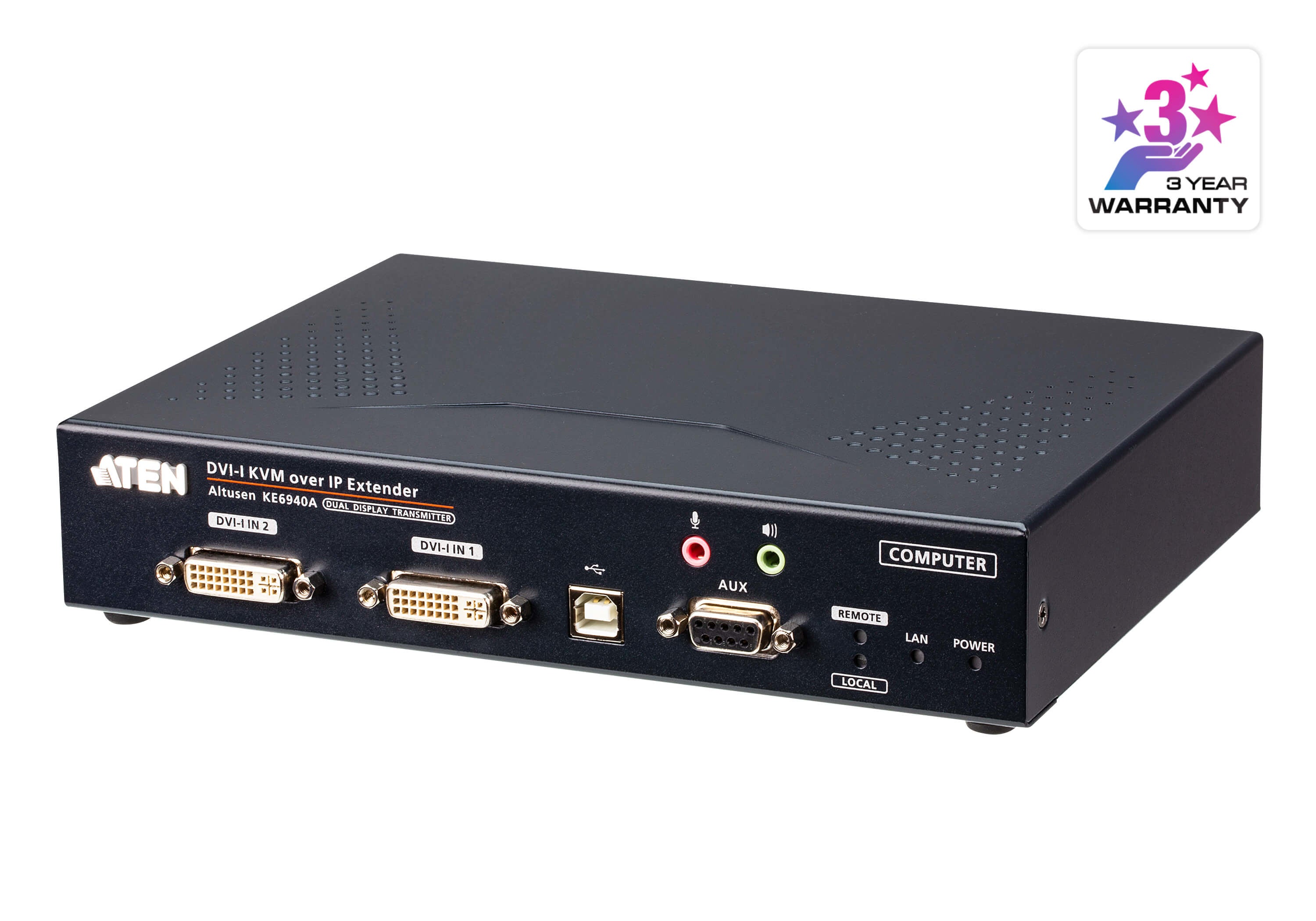 ATEN PREMIUM KE6940AT EMET PROL. KVM DOUBLE DVI/USB  IP/SDP