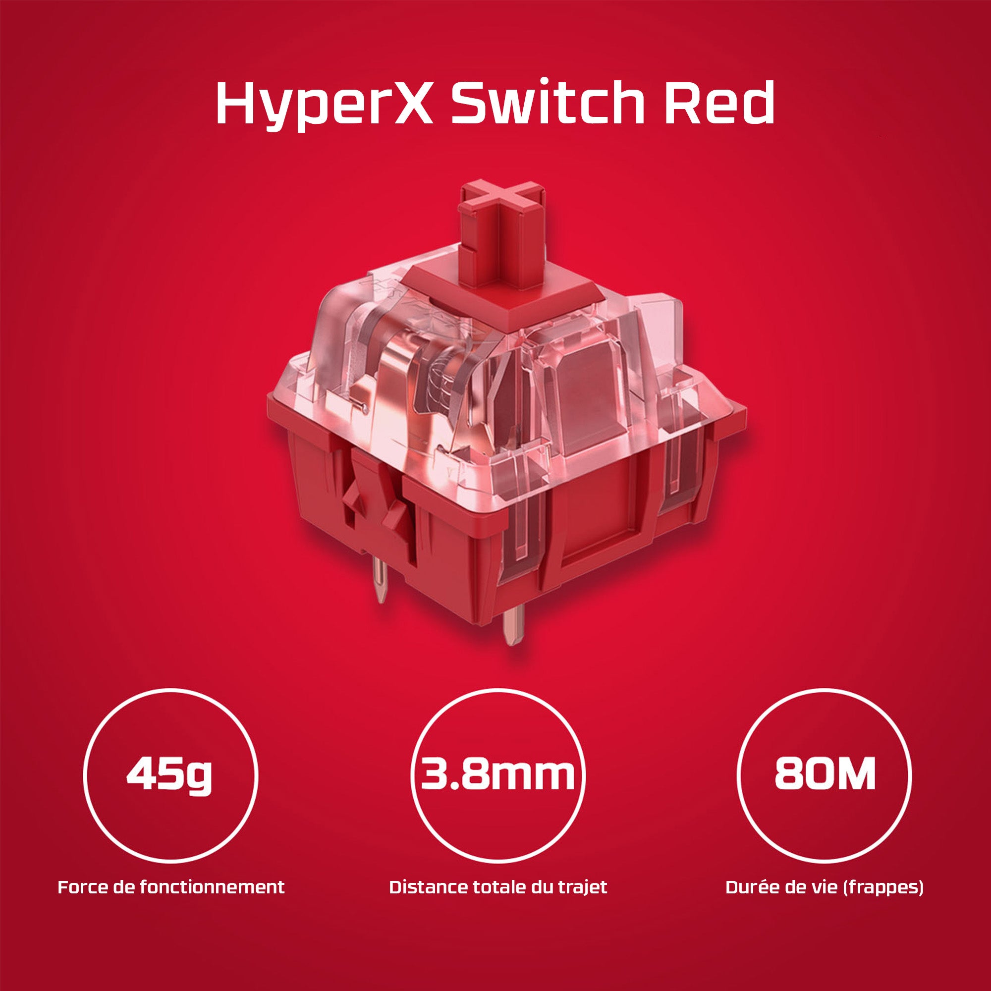HyperX Alloy PBT HX Red Keyboard FR