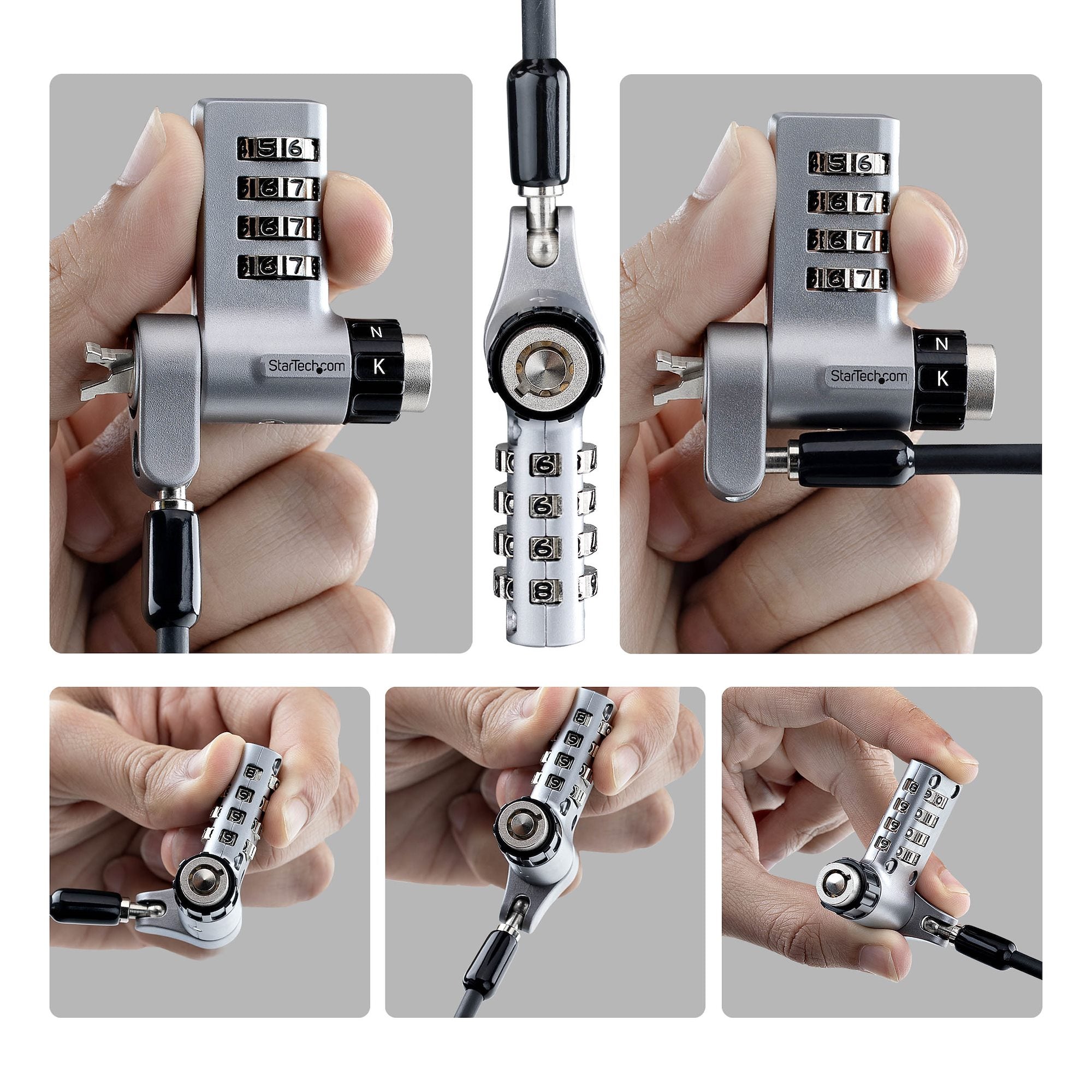 10-Pack 3-in-1 Dual-Access Laptop Lock