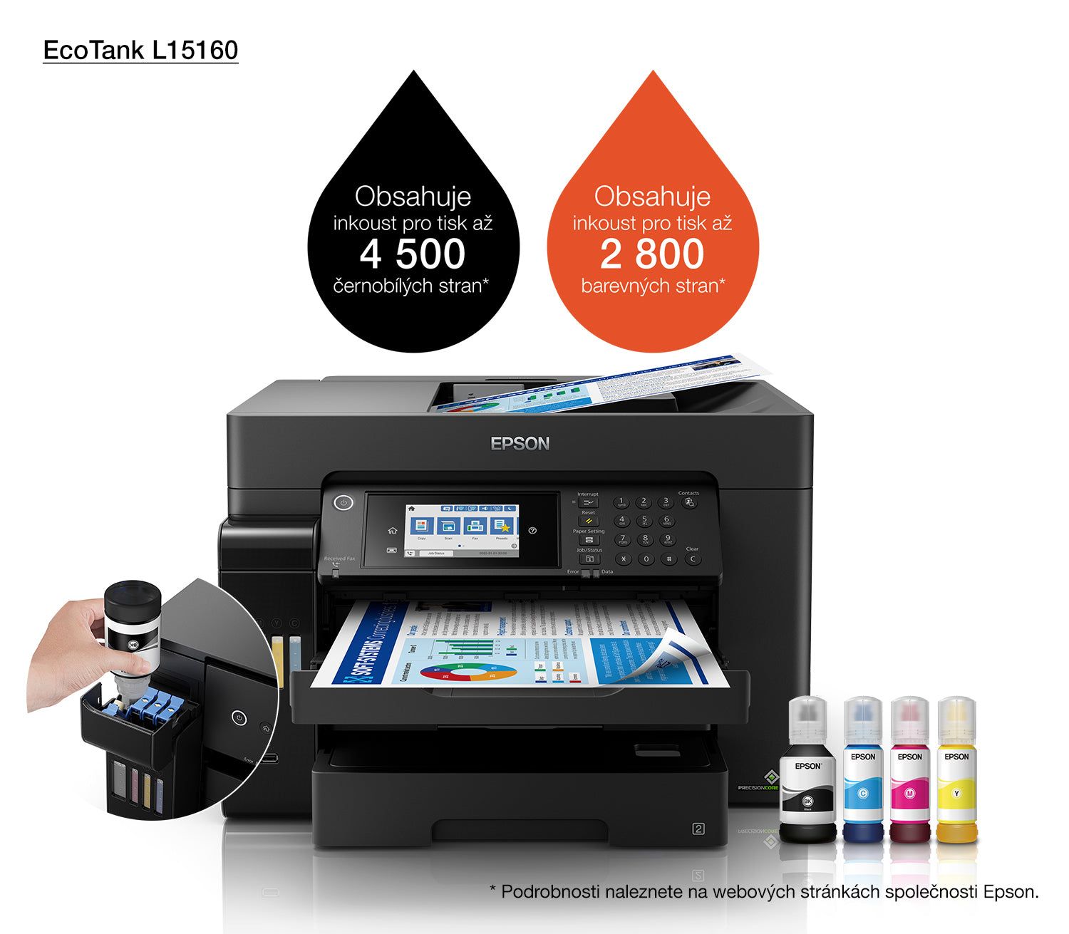 Epson EcoTank L15160 Jet d'encre A3+ 4800 x 1200 DPI 32 ppm Wifi