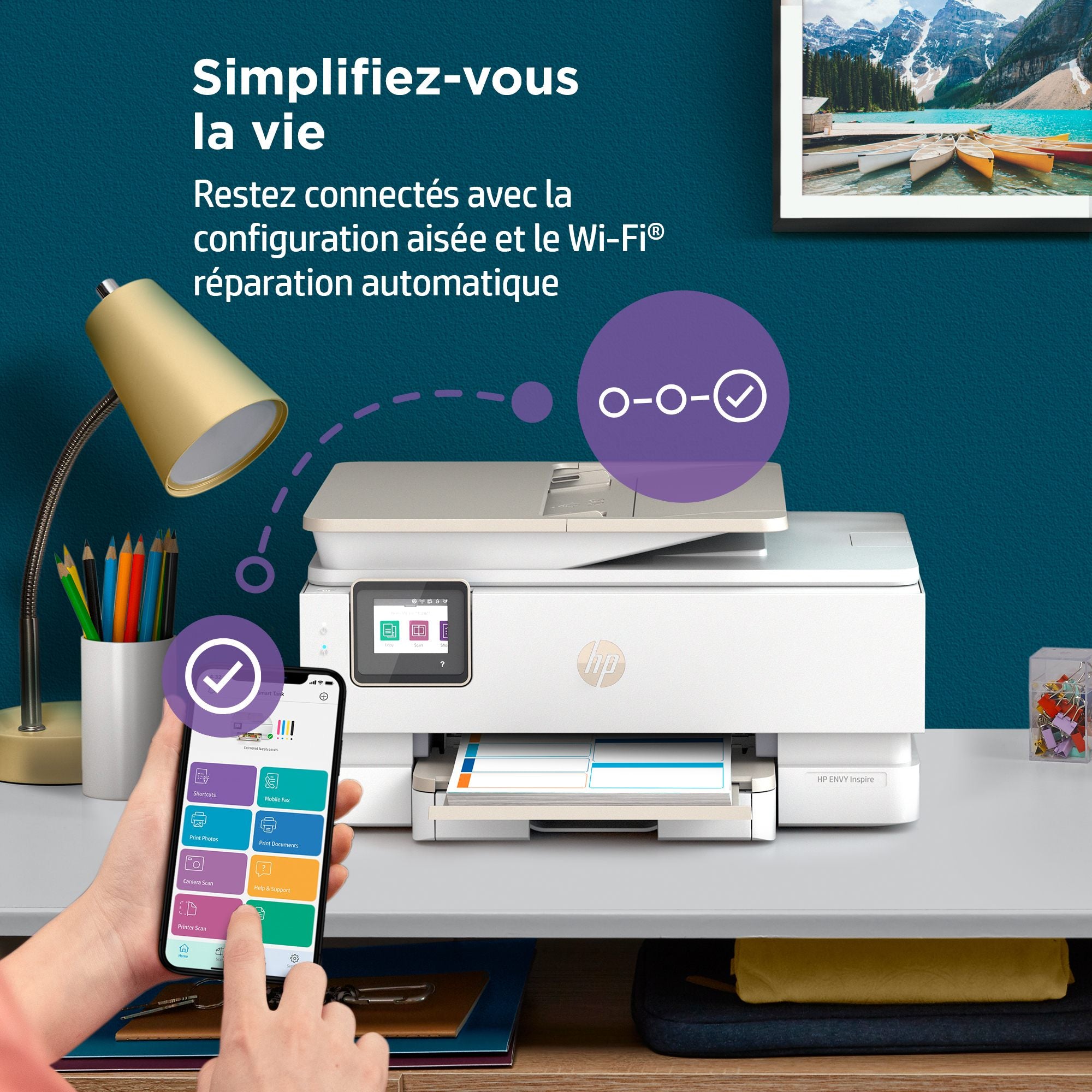 HP ENVY Imprimante tout-en-un HP Inspire 7920e, Couleur, Imprimante pour Maison et Bureau a domicile, Impression, copie, numérisation, Sans fil  HP+  Éligibilit