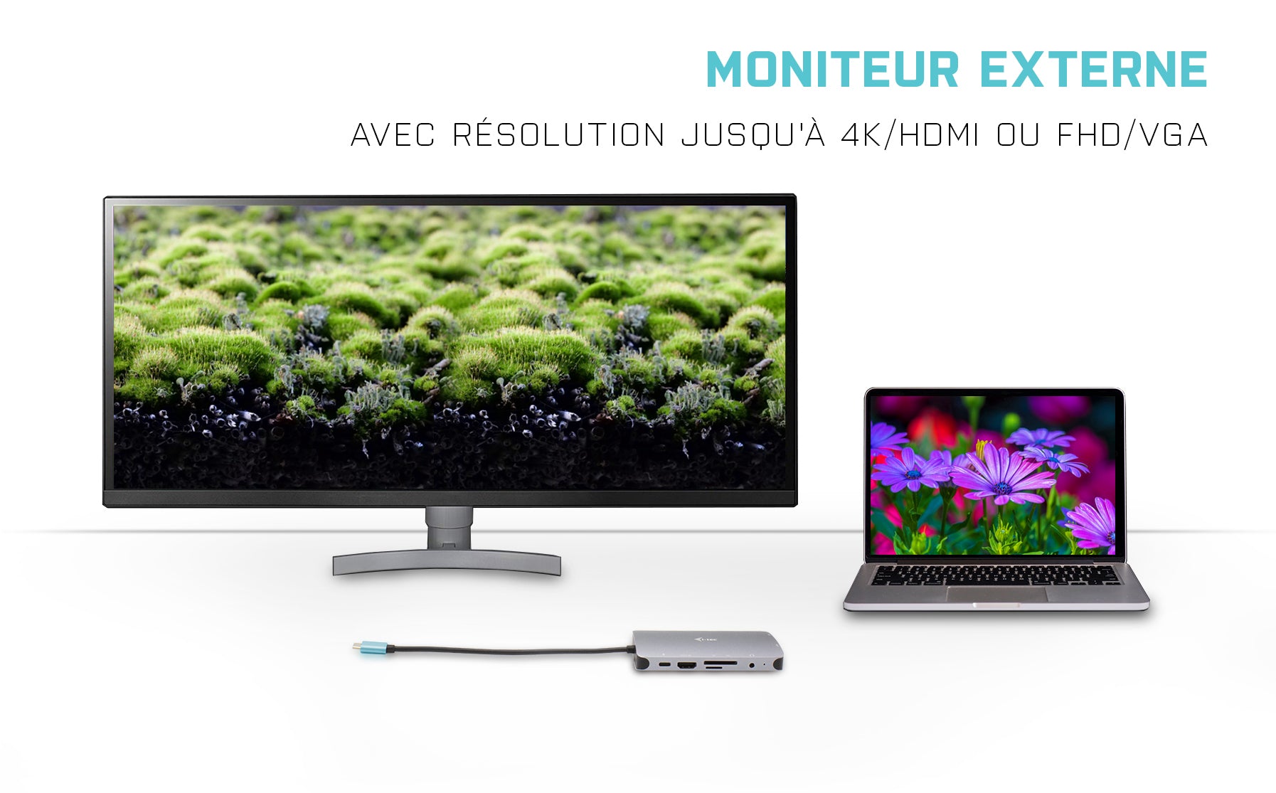 I-TEC USB-C Metal Nano Dock 1xHDMI 1xVGA 1xSD,1xmicroSD Cardreader 1xGLAN 3xUSB 3.1 1xUSB-C Data 1xUSB-C PD Sans Alimentation