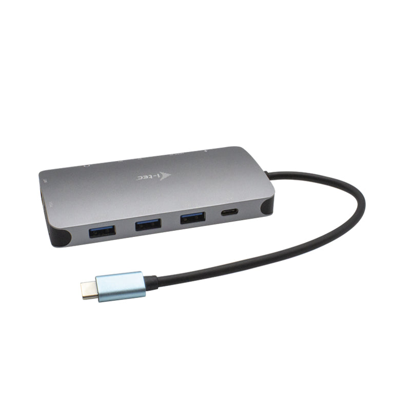 I-TEC USB-C Metal Nano Dock 1xHDMI 1xVGA 1xSD,1xmicroSD Cardreader 1xGLAN 3xUSB 3.1 1xUSB-C Data 1xUSB-C PD Sans Alimentation