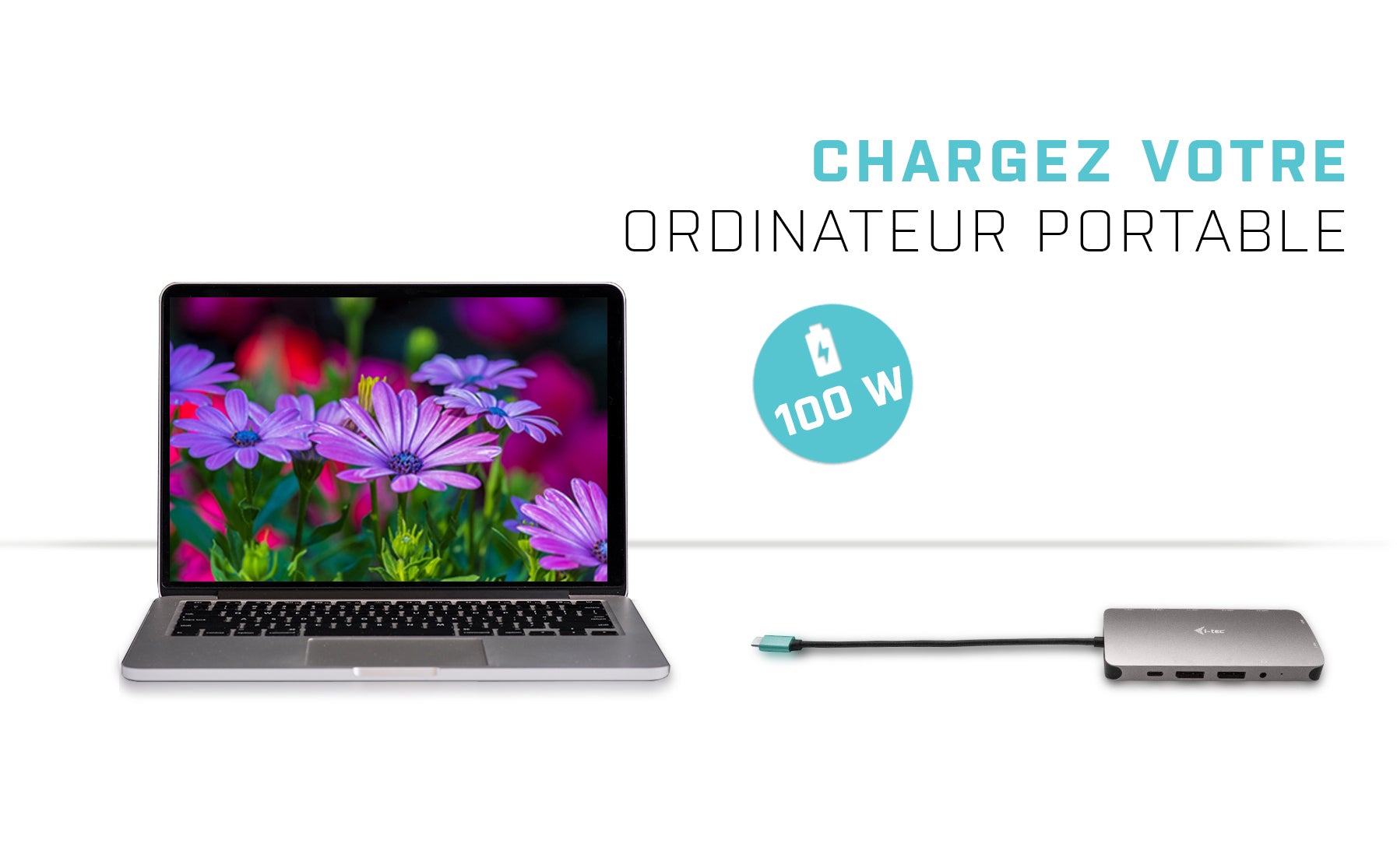 I-TEC USB-C Metal Nano Dock 2xDP 1xHDMI 1xGLAN 1xAudio/Mic 2xUSB 3.1 2xUSB 2.0 1xUSB-C Data 1xUSB-C, sans alimentation fournie