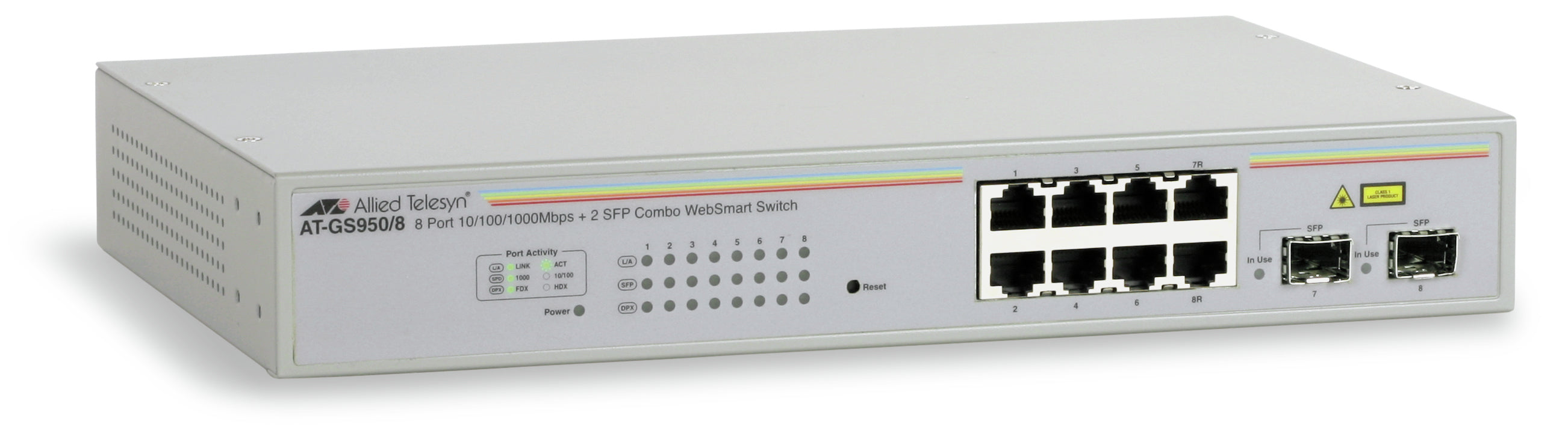 ALLIED AT-GS950/8 WebSmart switch 8 port Gigabit & 2 x SFP 100/1G