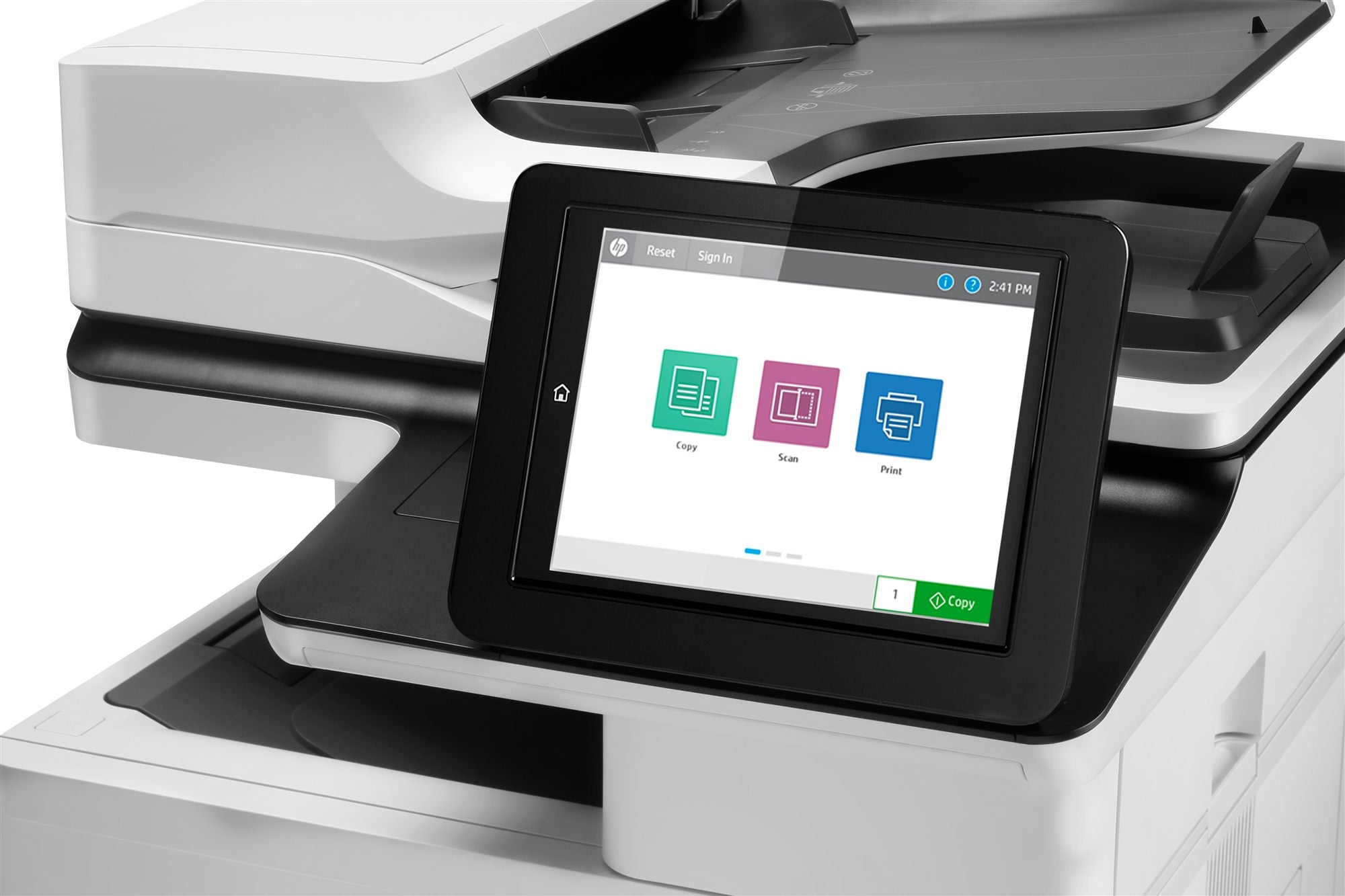 HP LaserJet Enterprise MFP M635fht MFP Mono laser 216x864mm A4 61ppm Copy 61ppm Print 1200sheets USB LAN