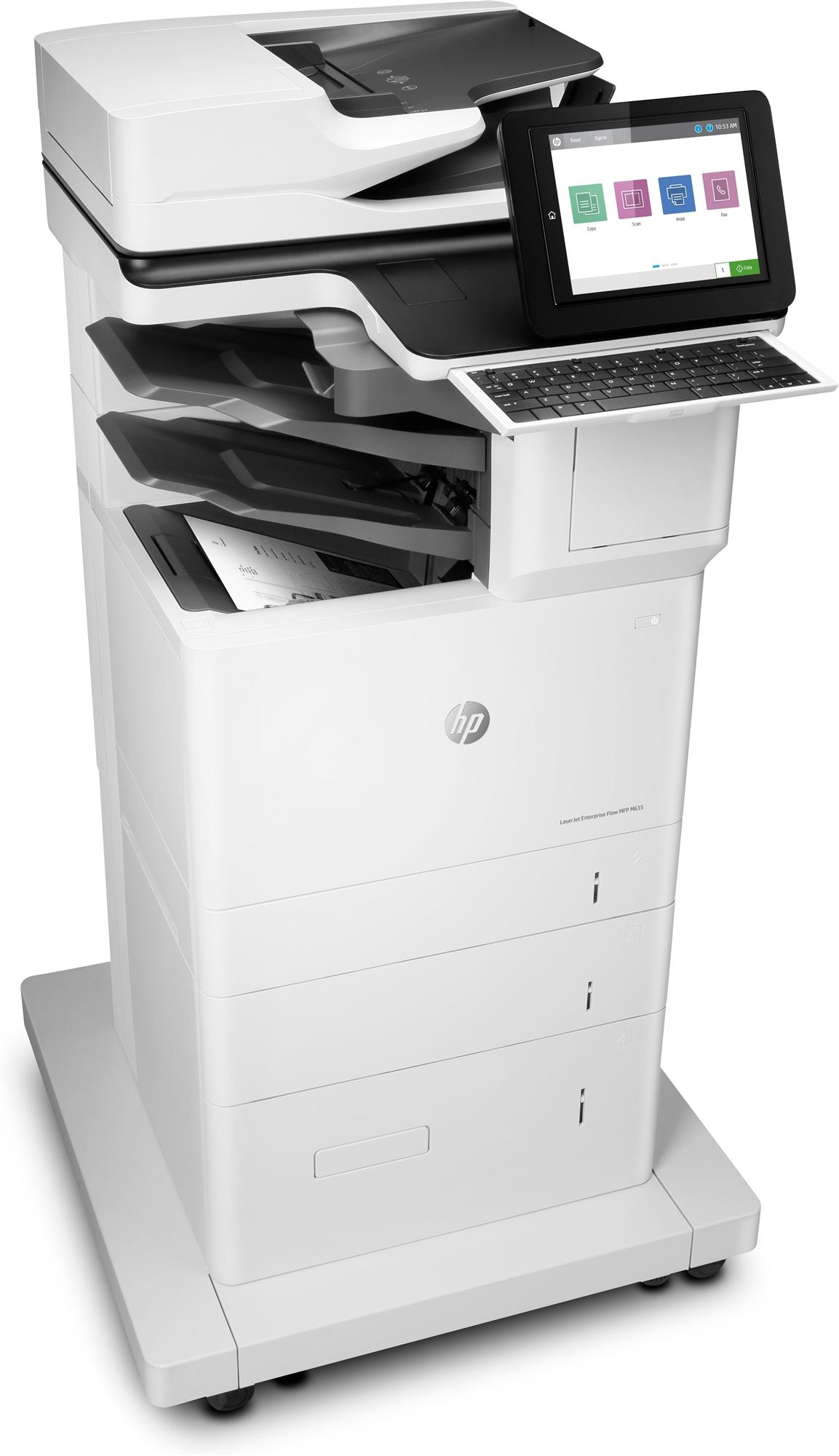 HP LaserJet Enterprise Flow MFP M635z MFP Mono laser 216x864mm A4 61ppm Print 3200sheets USB LAN