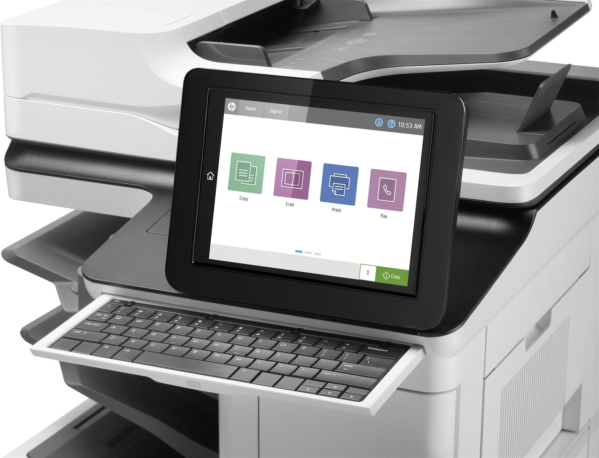 HP LaserJet Enterprise Flow MFP M636z MFP Mono laser 216x864mm A4 71ppm Copy 71ppm Print 650sheets USB LAN Wi-Fi Bluetooth