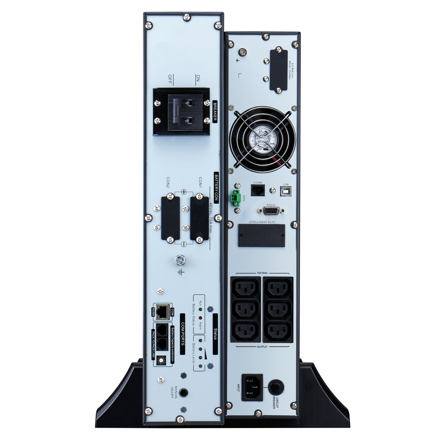 APC Easy UPS On-Line SRVL UPS Rack Li-ion AC 230V 900Watt 1000VA USB RS-232 RJ-45 RJ-11 output connectors 6 4U 19 Black with Rail K