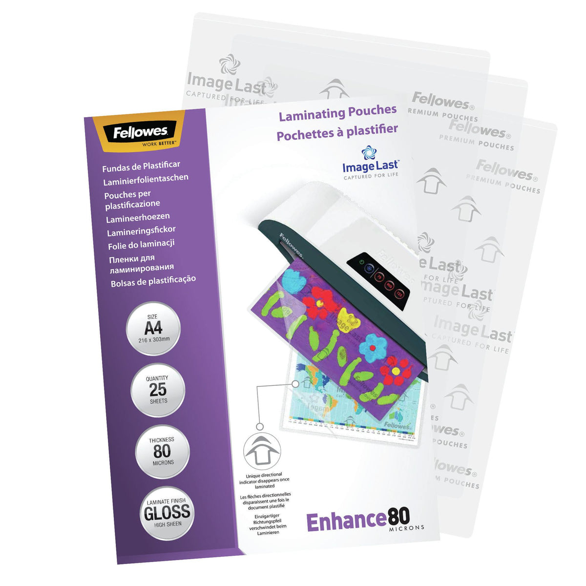 FELLOWES IL POCHETTES A4 80 MICRONS X 25
