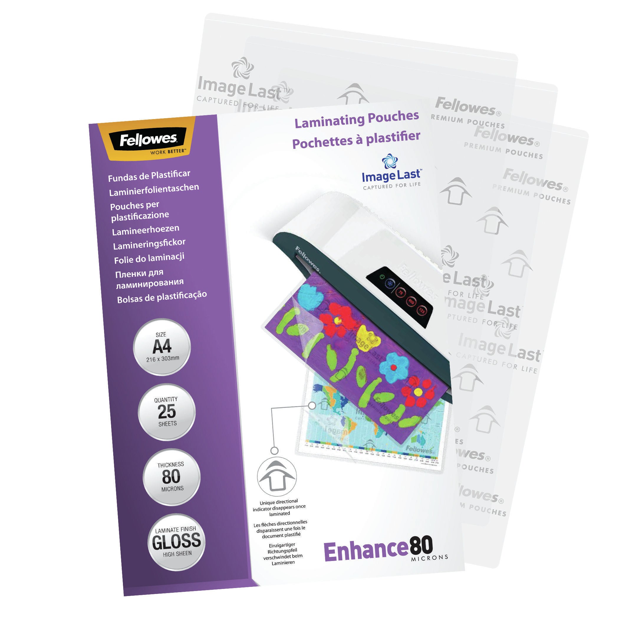 FELLOWES IL POCHETTES A4 80 MICRONS X 25
