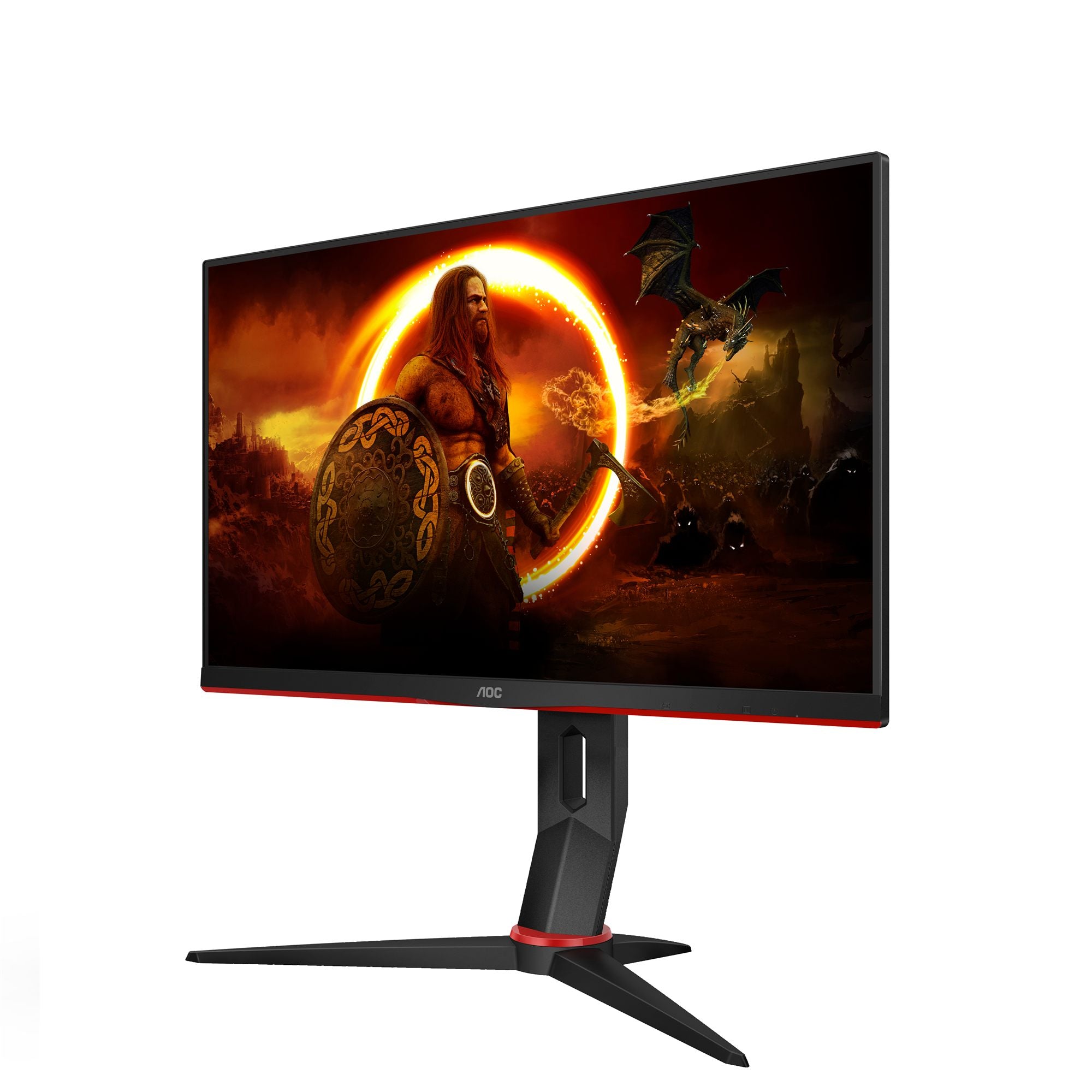 AOC 24G2ZU/BK 23.8p TN Flat FHD 1920x1080 240Hz 1ms GtG FreeSync Premium USB HUB SPEAKERS DP 2xHDMI VESA 100x100 GAMING LINE