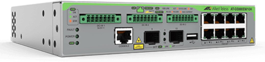 ALLIED AT-GS980EM/10H switch L3 8P Gigabit PoE++ 90W & 2 SFP