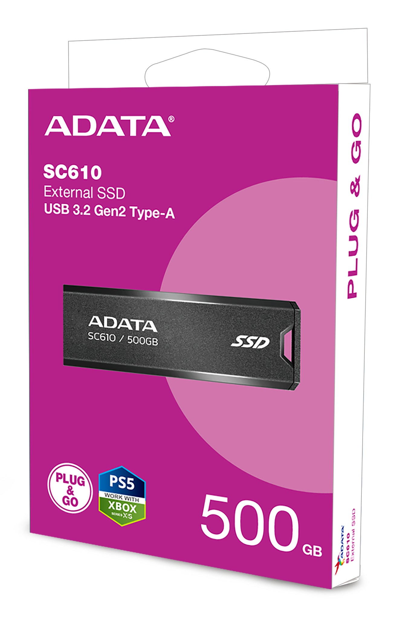 ADATA SC610 2 To USB Type-A 3.2 Gen 2 (3.1 Gen 2) Noir