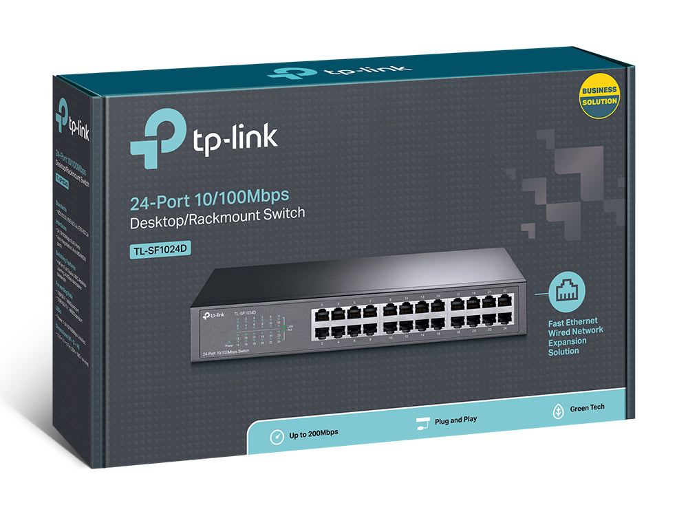 24 p 10/100M Switch 13 inch rack-mount