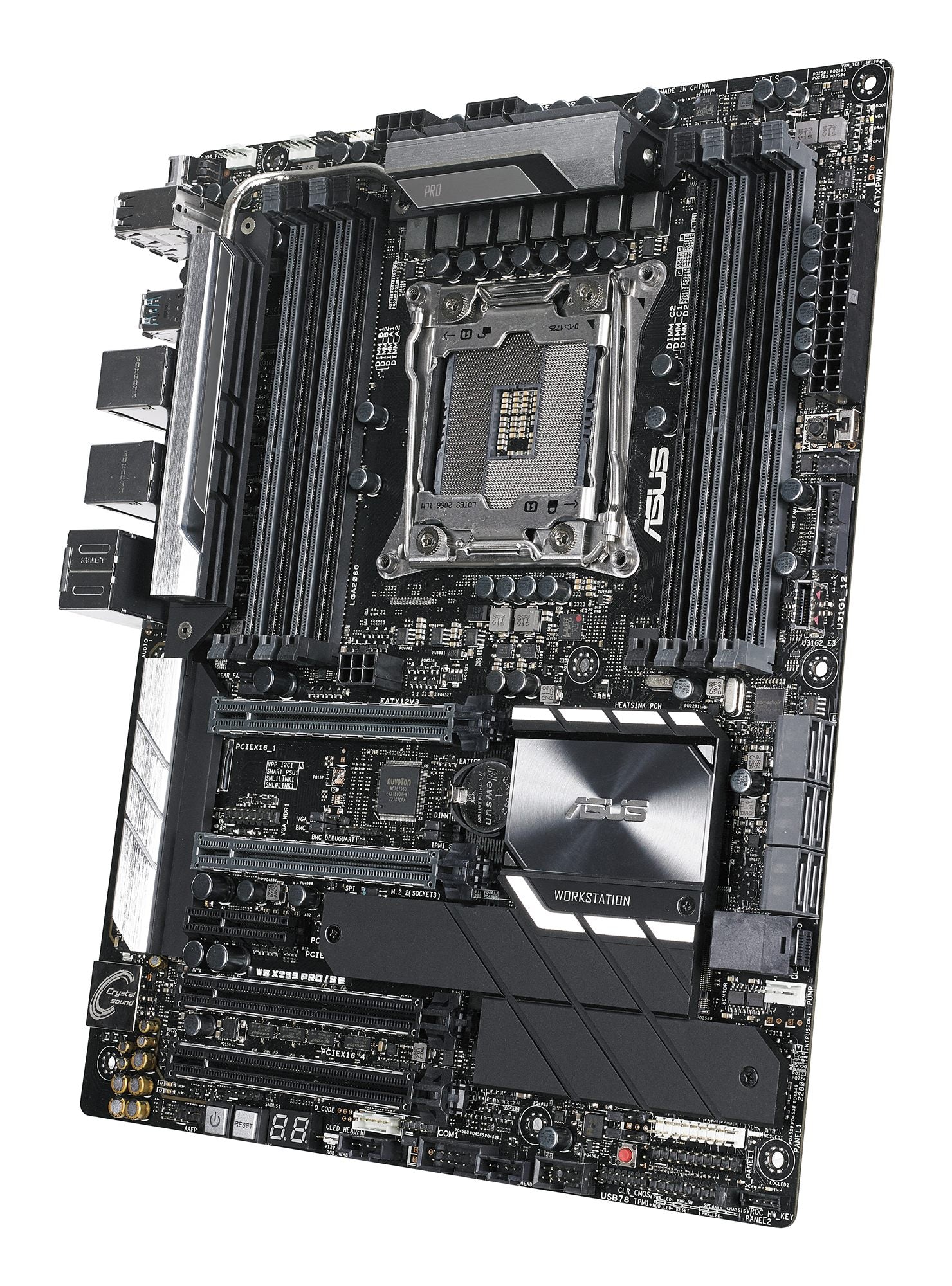 ASUS WS X299 PRO/SE LGA2066 DDR4 4133MHz dual M.2 M.2 heatsink U.2 USB 3.1 Gen 2 connectors 4xPCIe 3.0 x16 SATA 6Gb/s ATX MB
